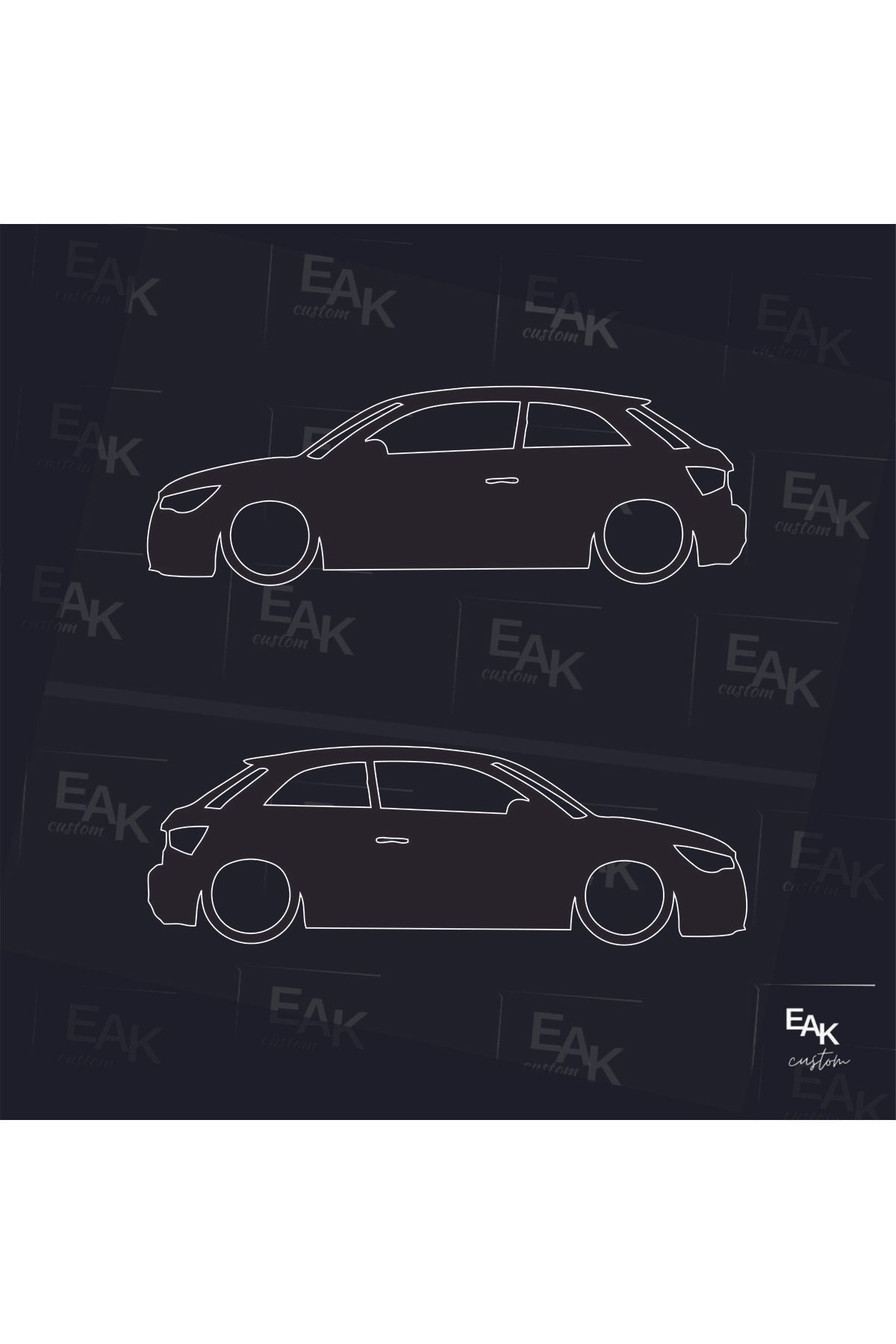 eakcustom AUDİ A1 (COUPE) oto sticker (18cm x 6cm) (2ADET)