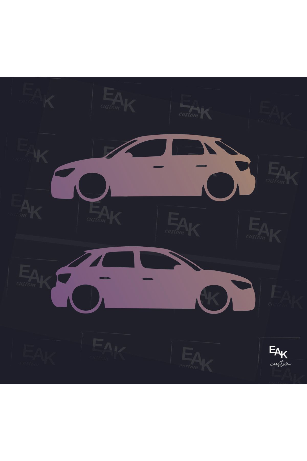 eakcustom AUDİ A1 oto sticker ( 18cm x 6cm) (2ADET)