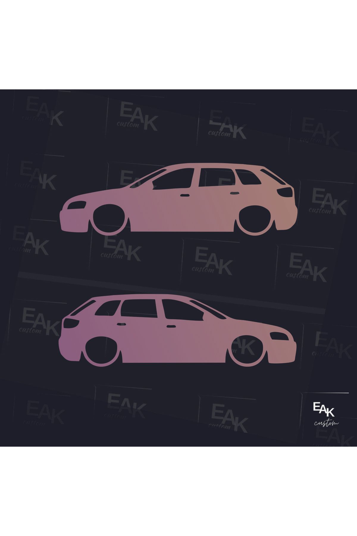 eakcustom AUDİ A3 oto sticker ( 18cm x 5cm)(2ADET)