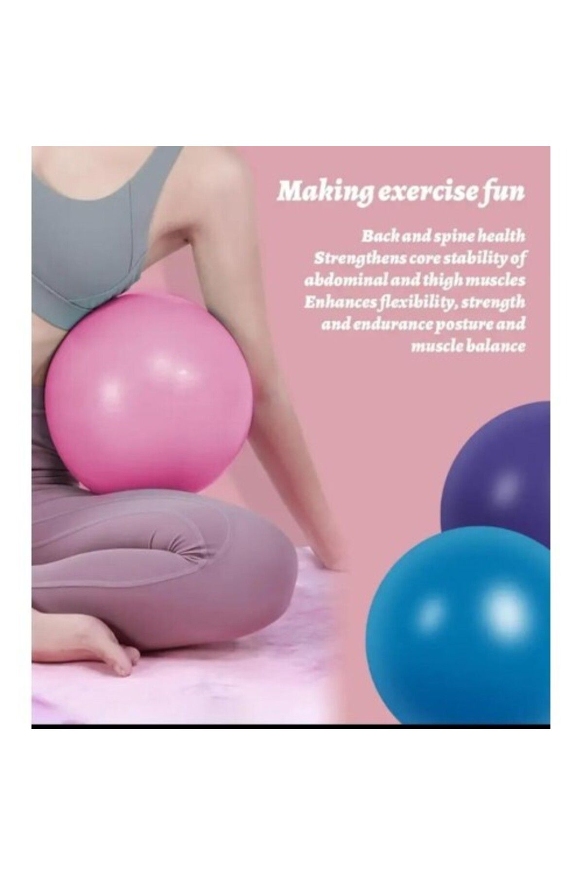 Modafiks Küçük Boy Pilates Topu 20 CM Denge ve Güçlendirme Topu