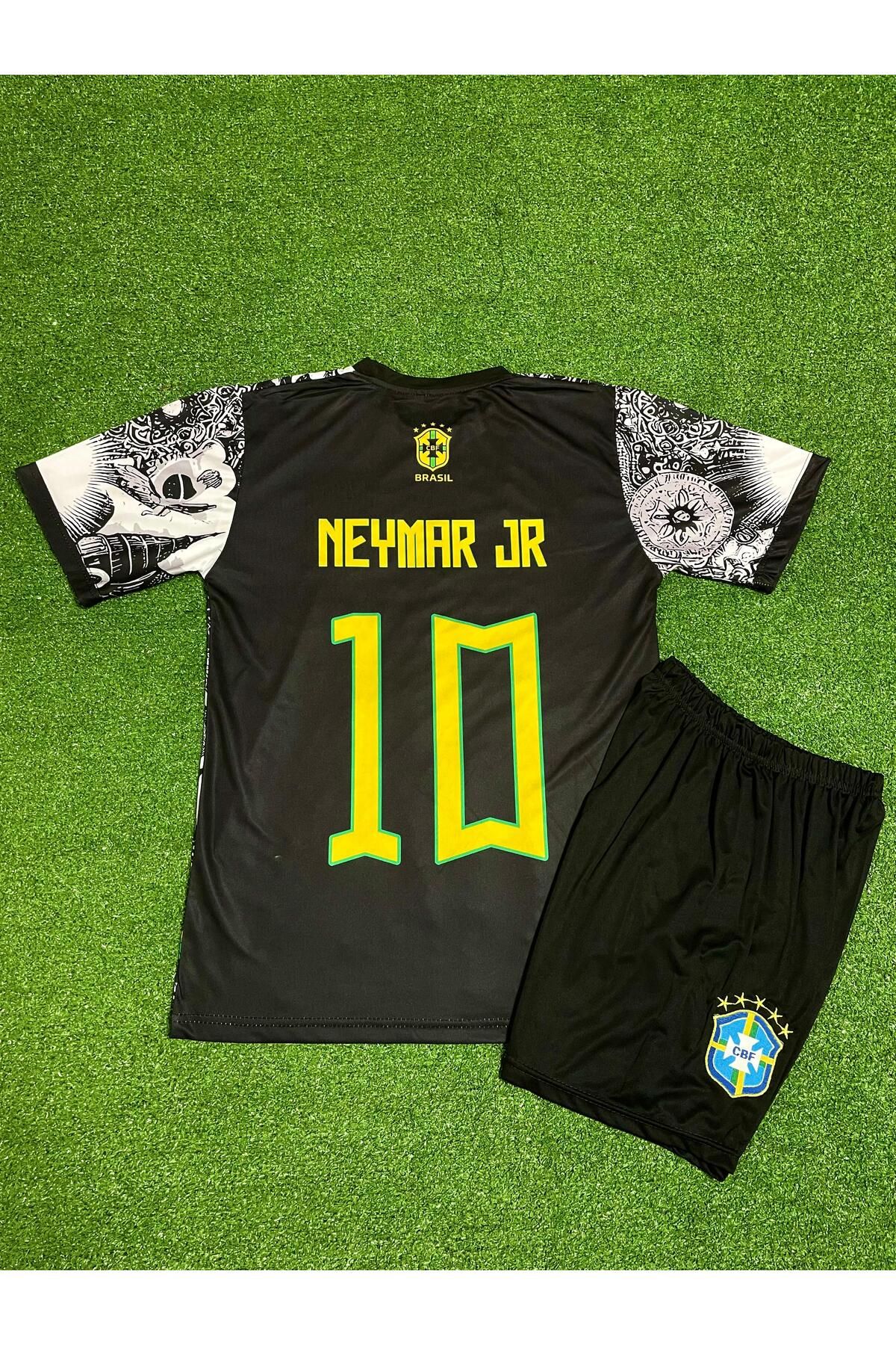 BARBITOS Brezilya Neymar Jr Özel Konsept Çocuk Forması (GRİ)