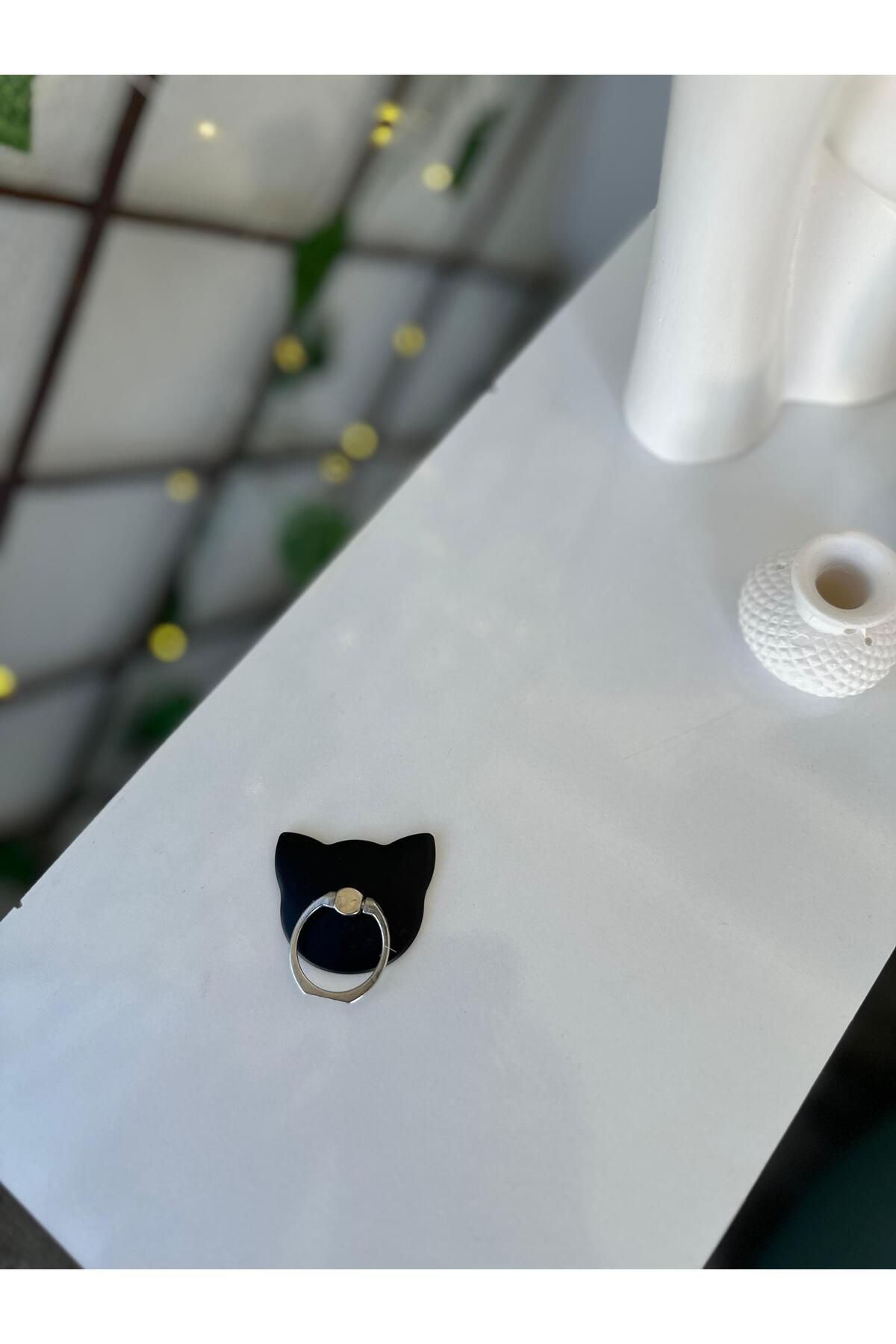 SLC AKSESUAR TELEFON PARMAK TUTACAGI KEDİ MODEL 360 DÖNEBİLEN CEP TELEFONU STANDI