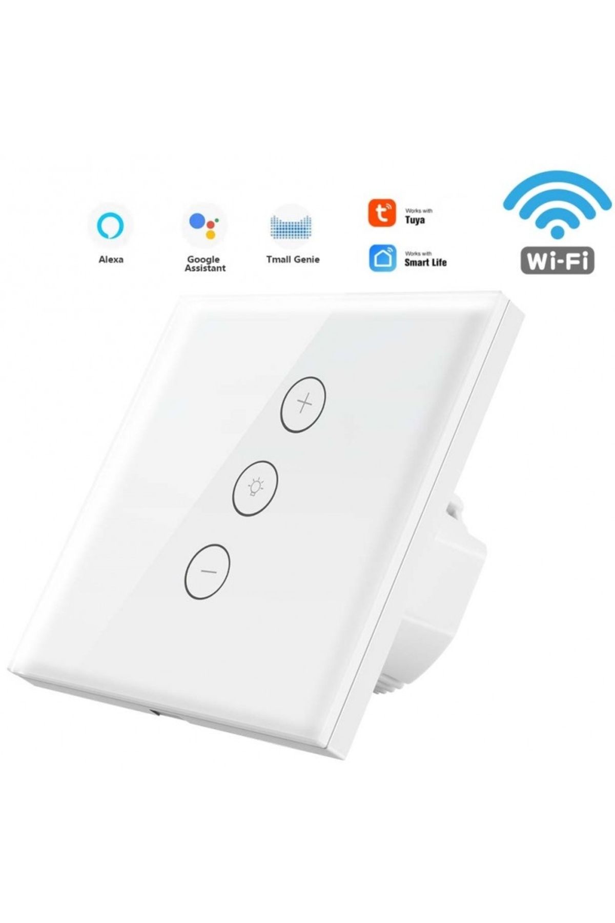 TECHSTAR-Întrerupător tactil inteligent ® V2, wireless 2,4 GHz, variator de intensitate, sticlă securizată, design modern, iluminare LED 2