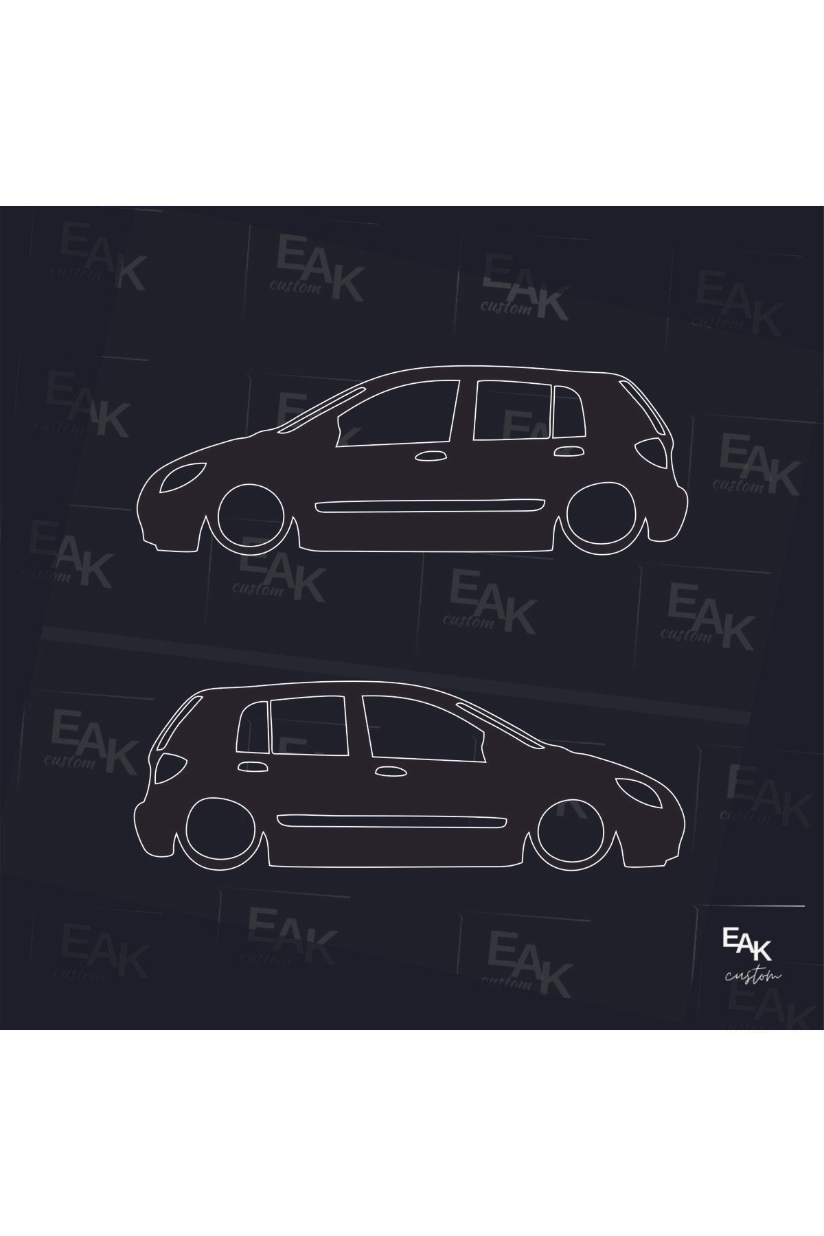 eakcustom HYUNDAİ GETZ oto sticker (18cm x 6cm) (2ADET)