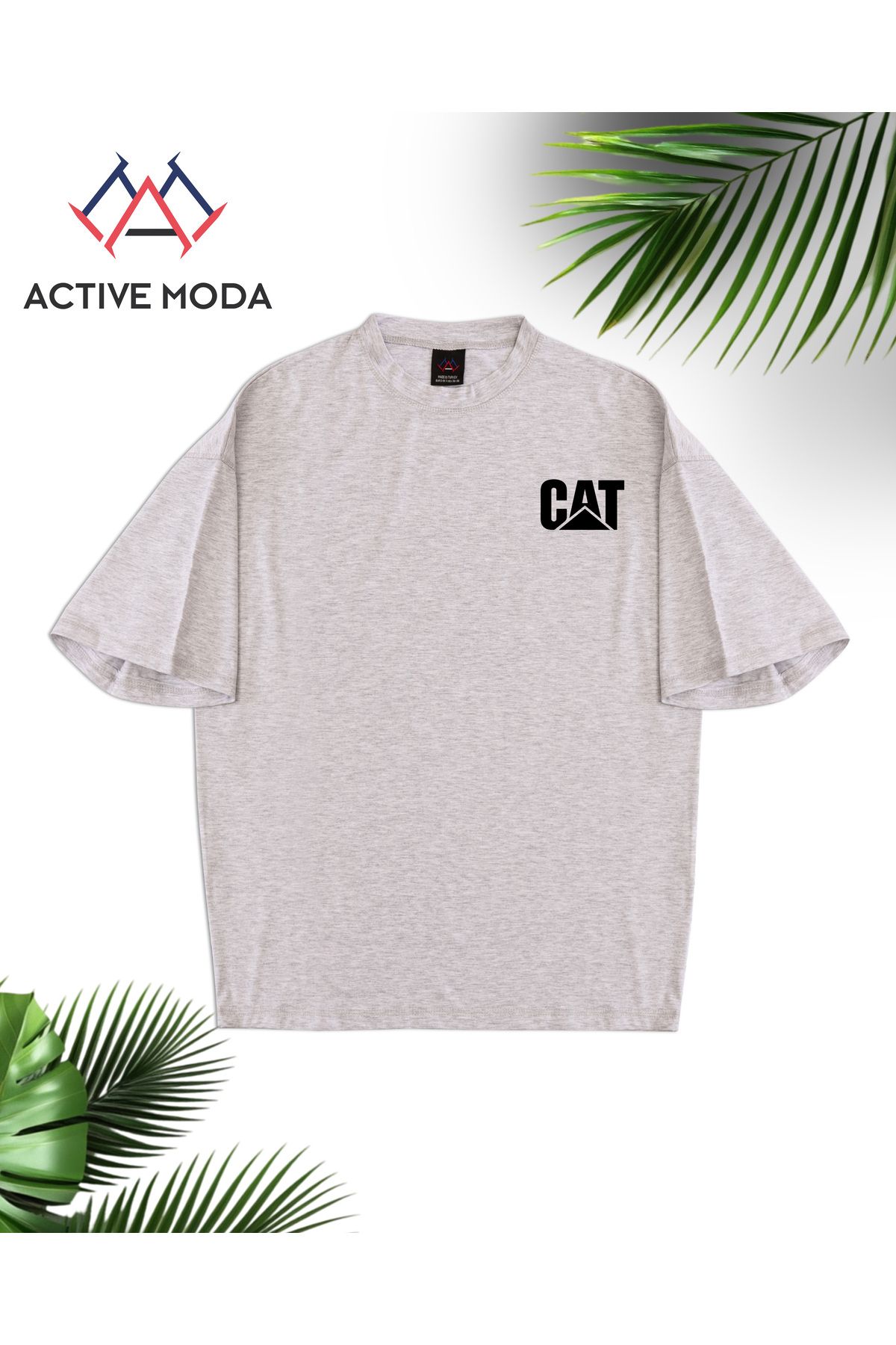 ACTIVE MODA - ERKEK KISA KOLLU TSHIRT PAMUKLU OVERSİZE