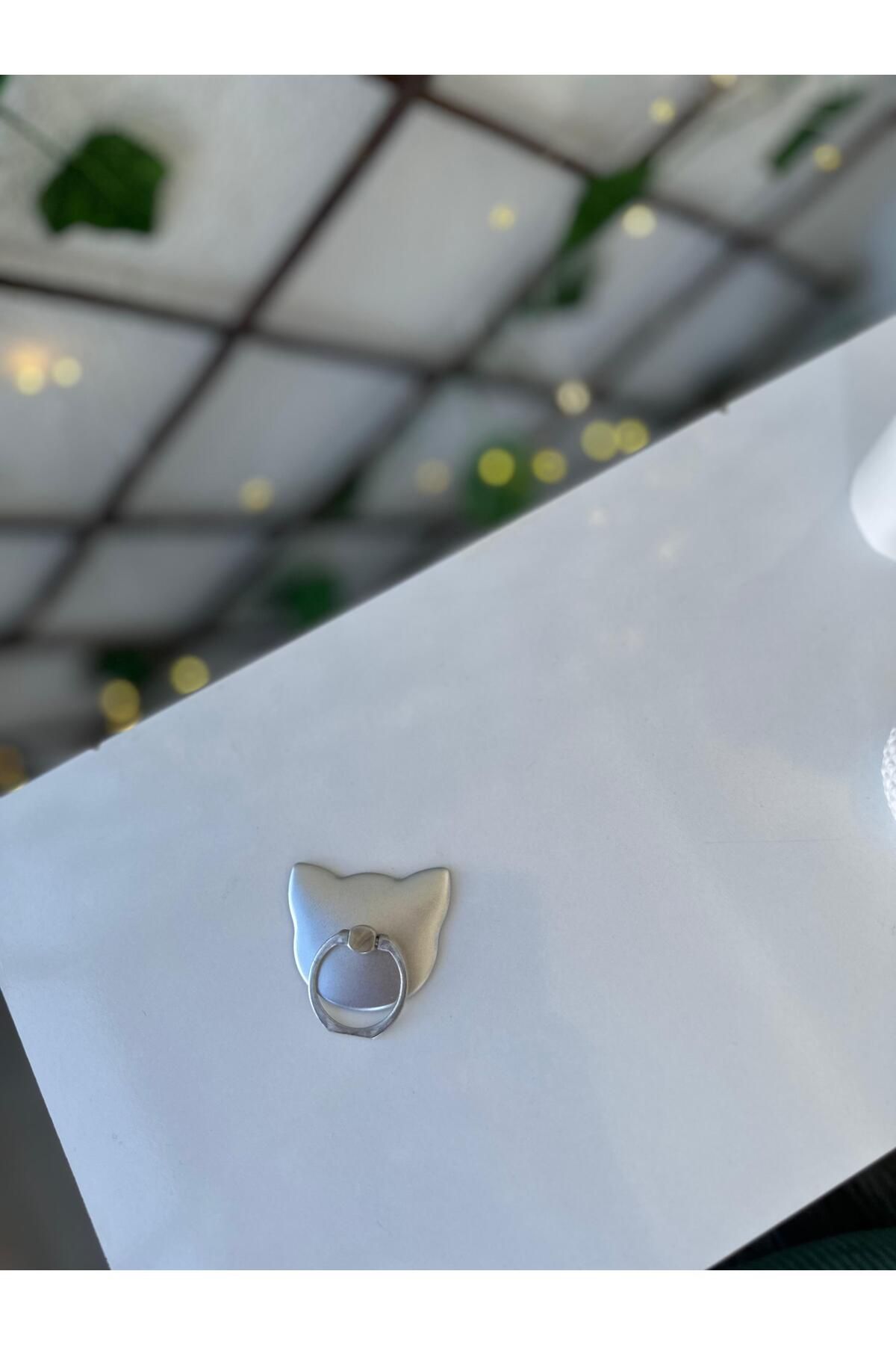 SLC AKSESUAR TELEFON PARMAK TUTACAGI KEDİ MODEL 360 DÖNEBİLEN CEP TELEFONU STANDI