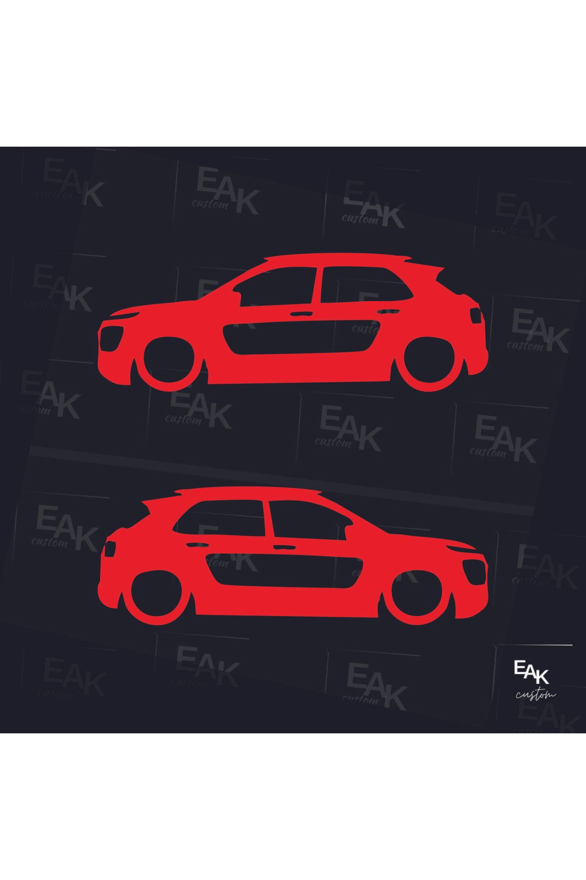 eakcustom CİTROEN C4 (YENİ KASA) oto sticker (18cm x 6cm) (2ADET)