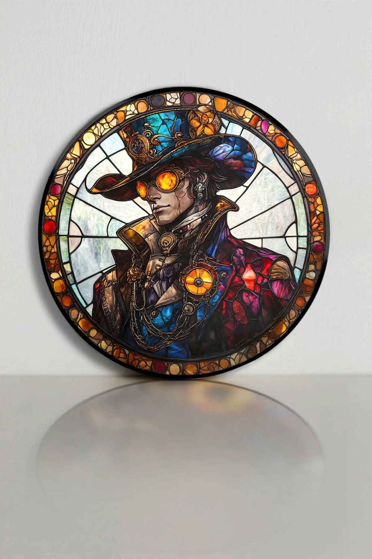 bds art sanatı evinize taşır Steampunk Gezgin Vitray Spektrum™ Stained Glass Serisi