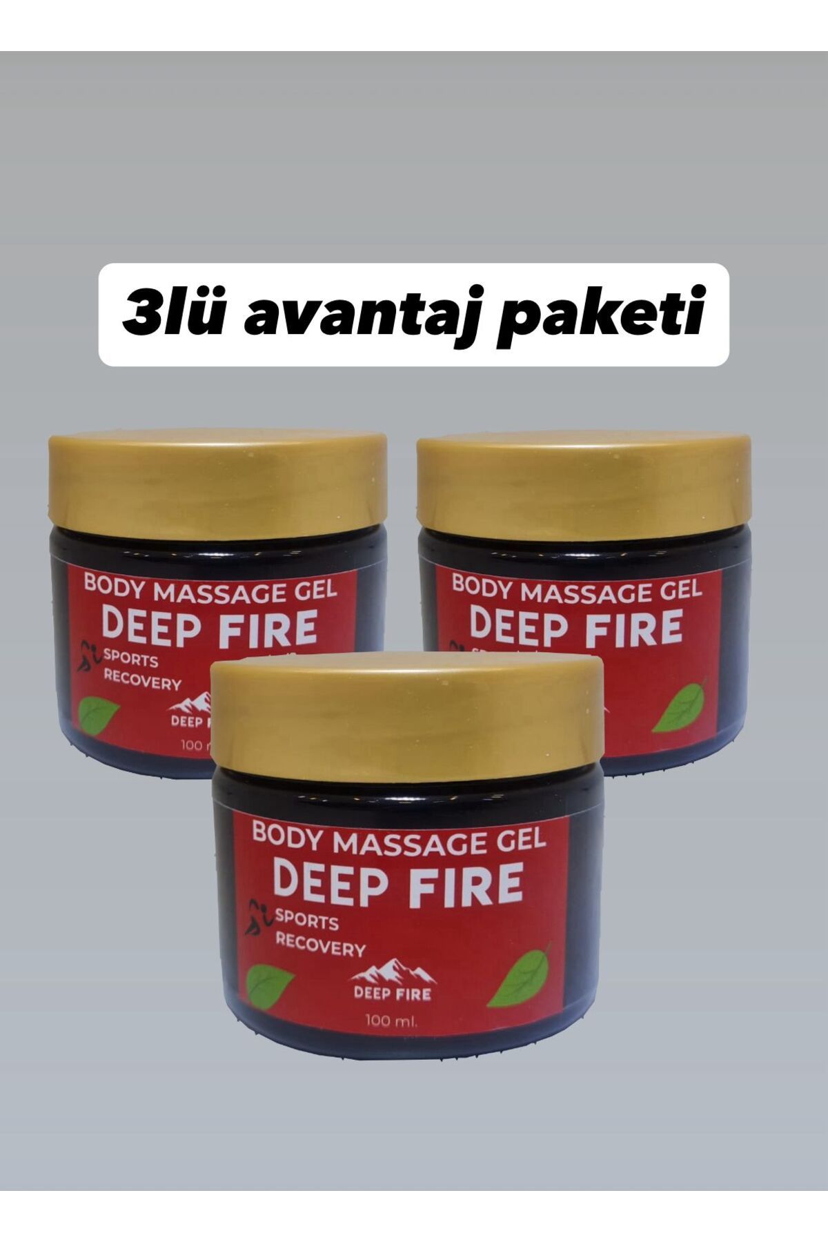Deep fıre Body massage gel(masaj jeli) 100 ml cream krem 3'lü Avantaj Paketi