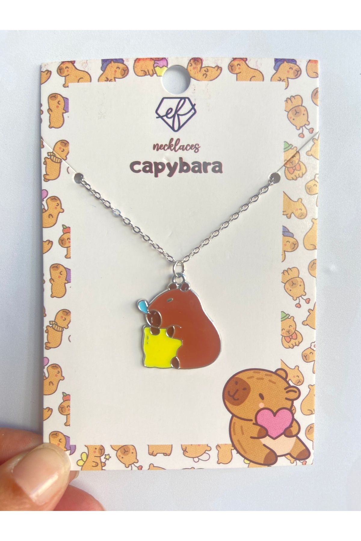 synshop Capybara Kapibara Figür Kolye Kadın Genç Kız Çocuk
