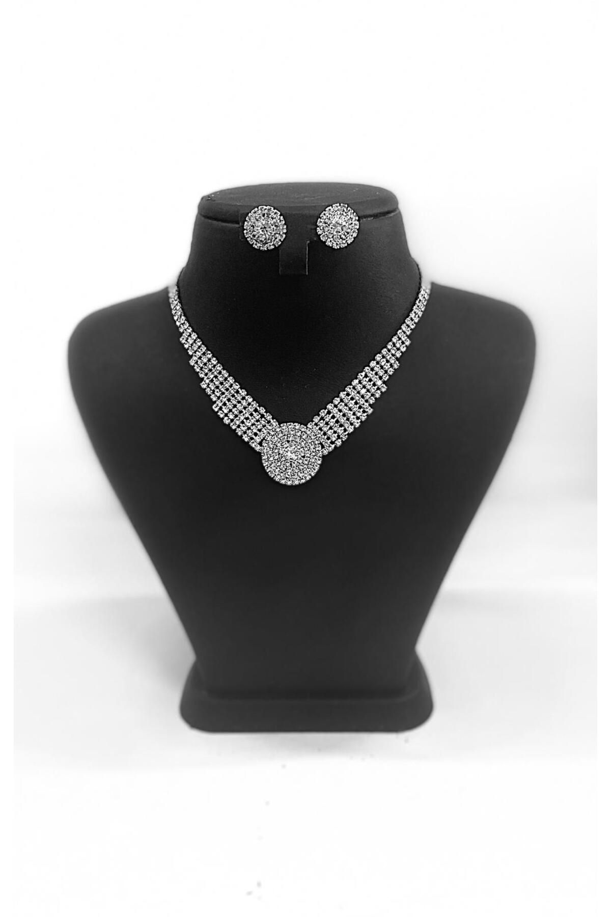 FASHİON JEWELRY Su yolu kolye küpe 2li set