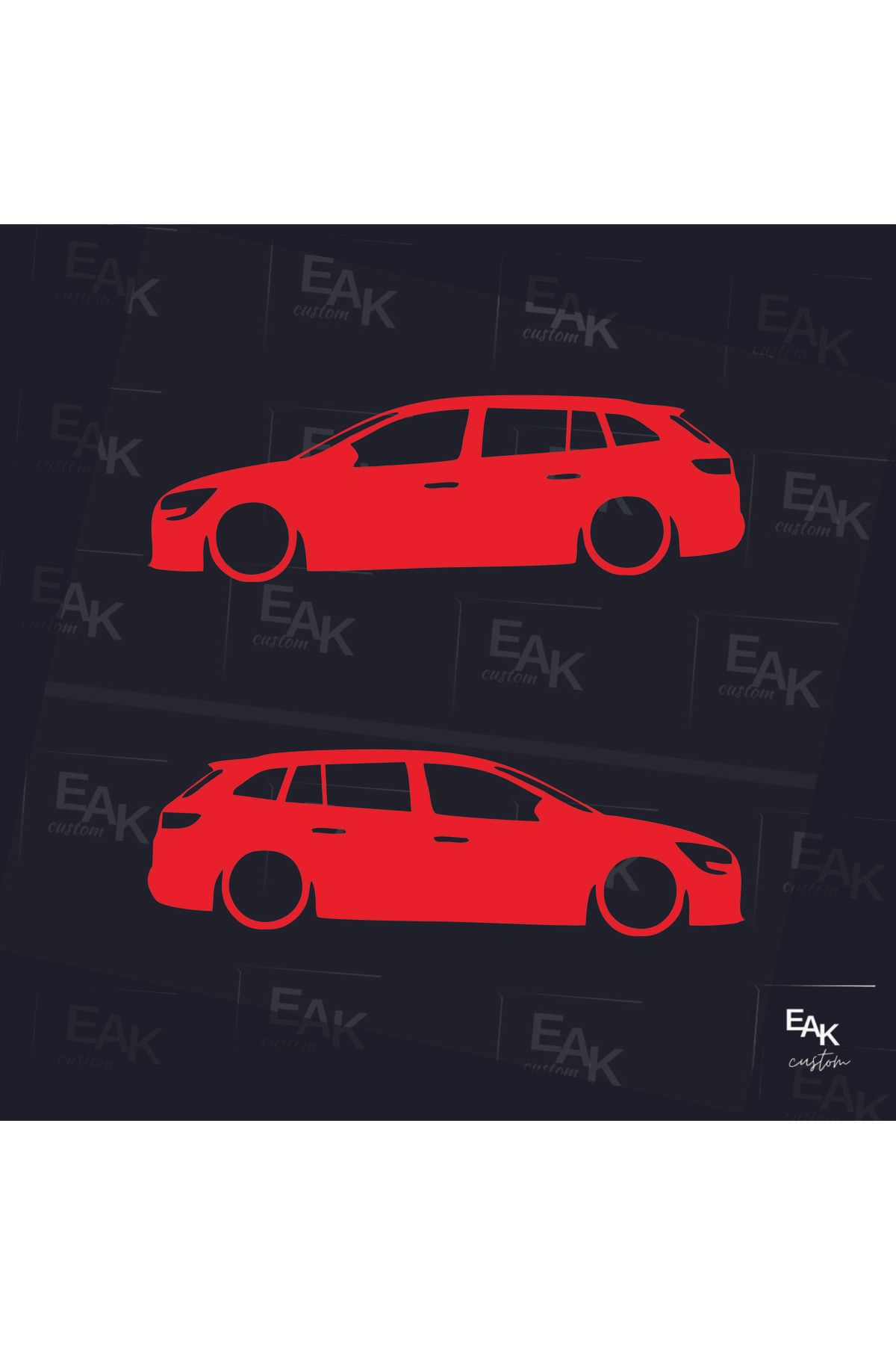 eakcustom RENAULT MEGANE 4 (STATİON WAGON) oto sticker (18cm x 5cm) (2ADET)