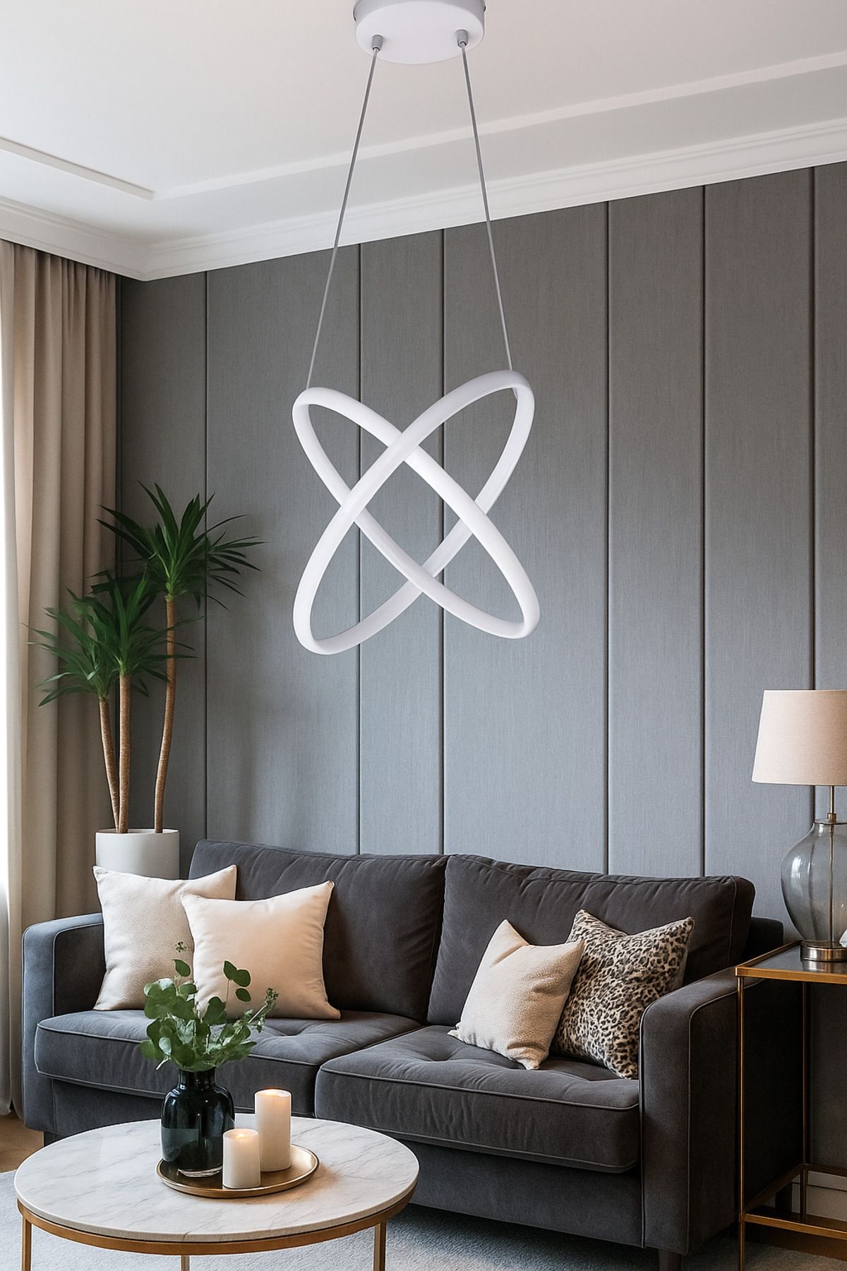 sezginavize DÜNYA MODEL BEYAZ LED AVİZE