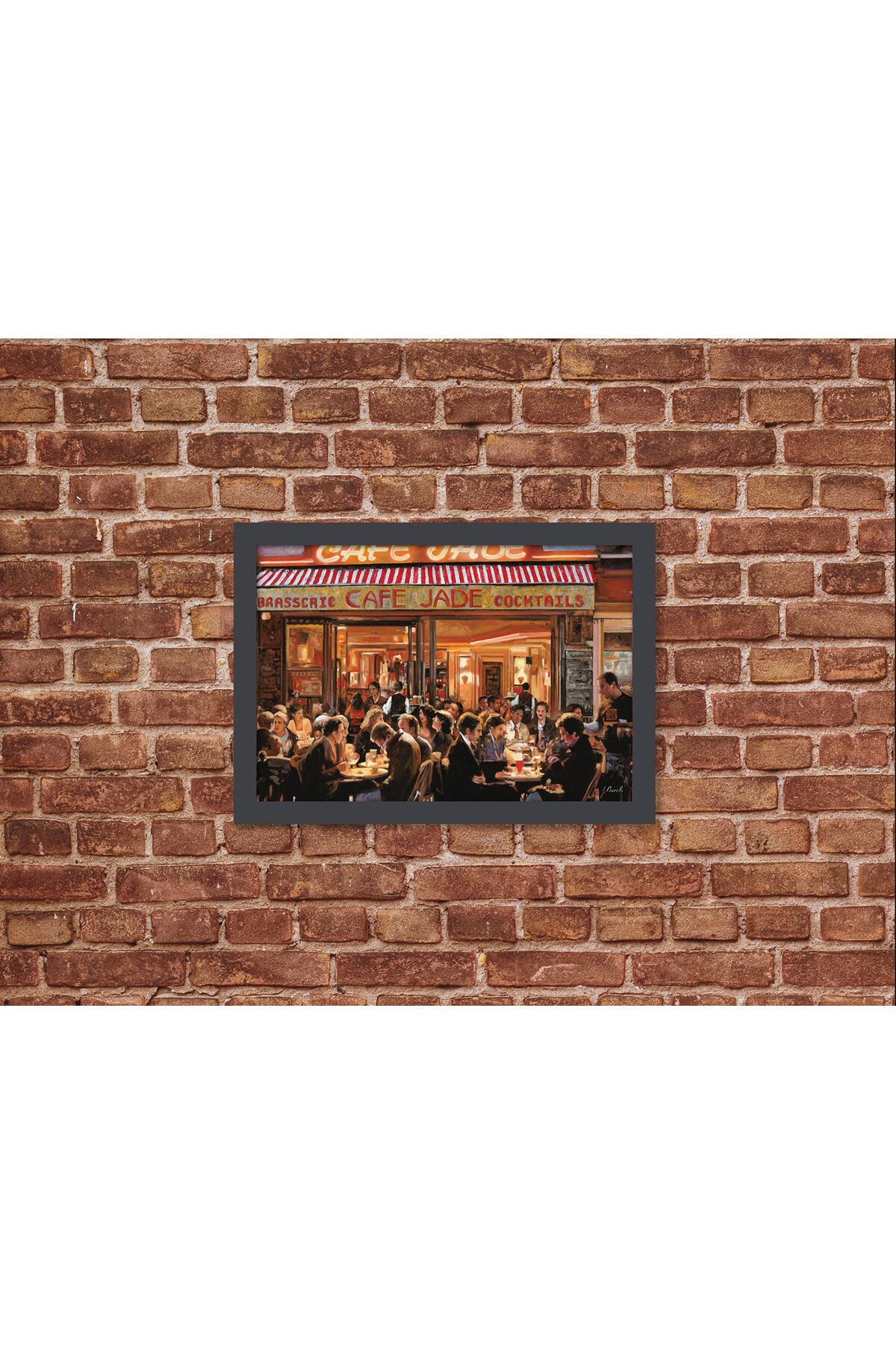 Letbil Reklam Ahşap Kendinden Çerçeveli Tablo - Cafe Jade Tablo, Standart - 20x28cm
