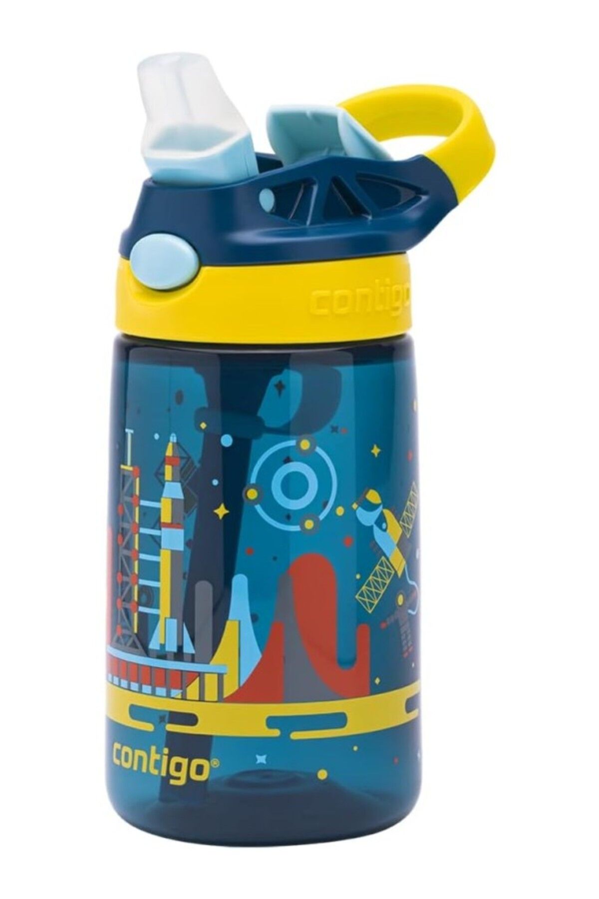 ShopZum Contigo Gizmo Flip Uzay Tritan Çocuk Suluğu 420 Ml Mavi