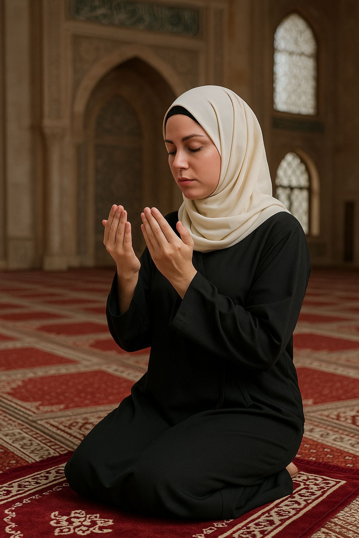 kayde Yandan Bağlamalı Pratik Mevsimlik Kadın Namaz Elbisesi