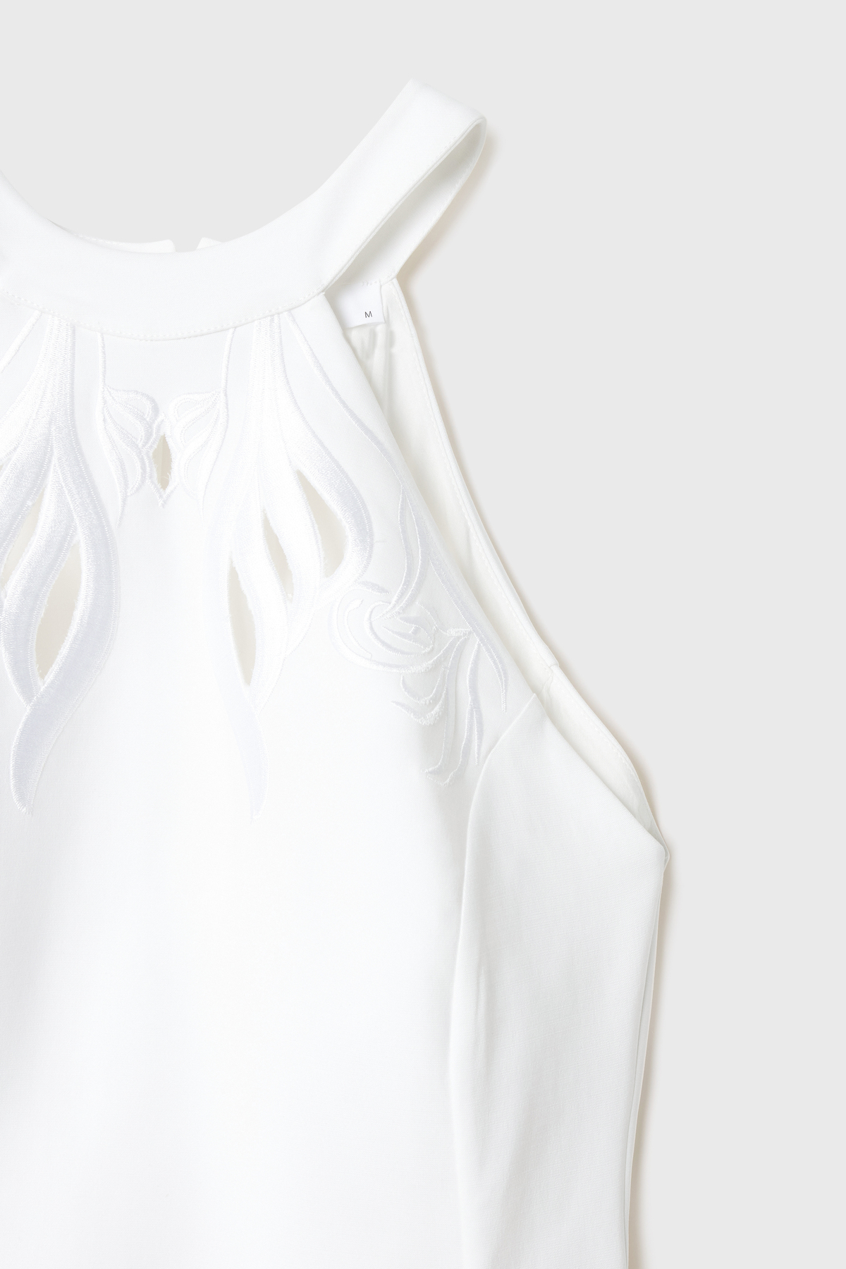 adL  Nakış Detaylı Boyundan Bağlamalı Mini Elbise - Görsel 7