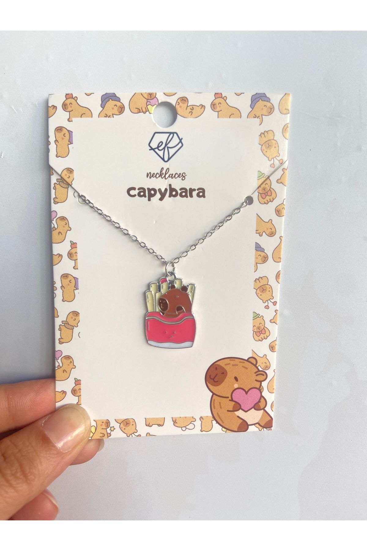 synshop Capybara Kapibara Figür Kolye Kadın Genç Kız Çocuk