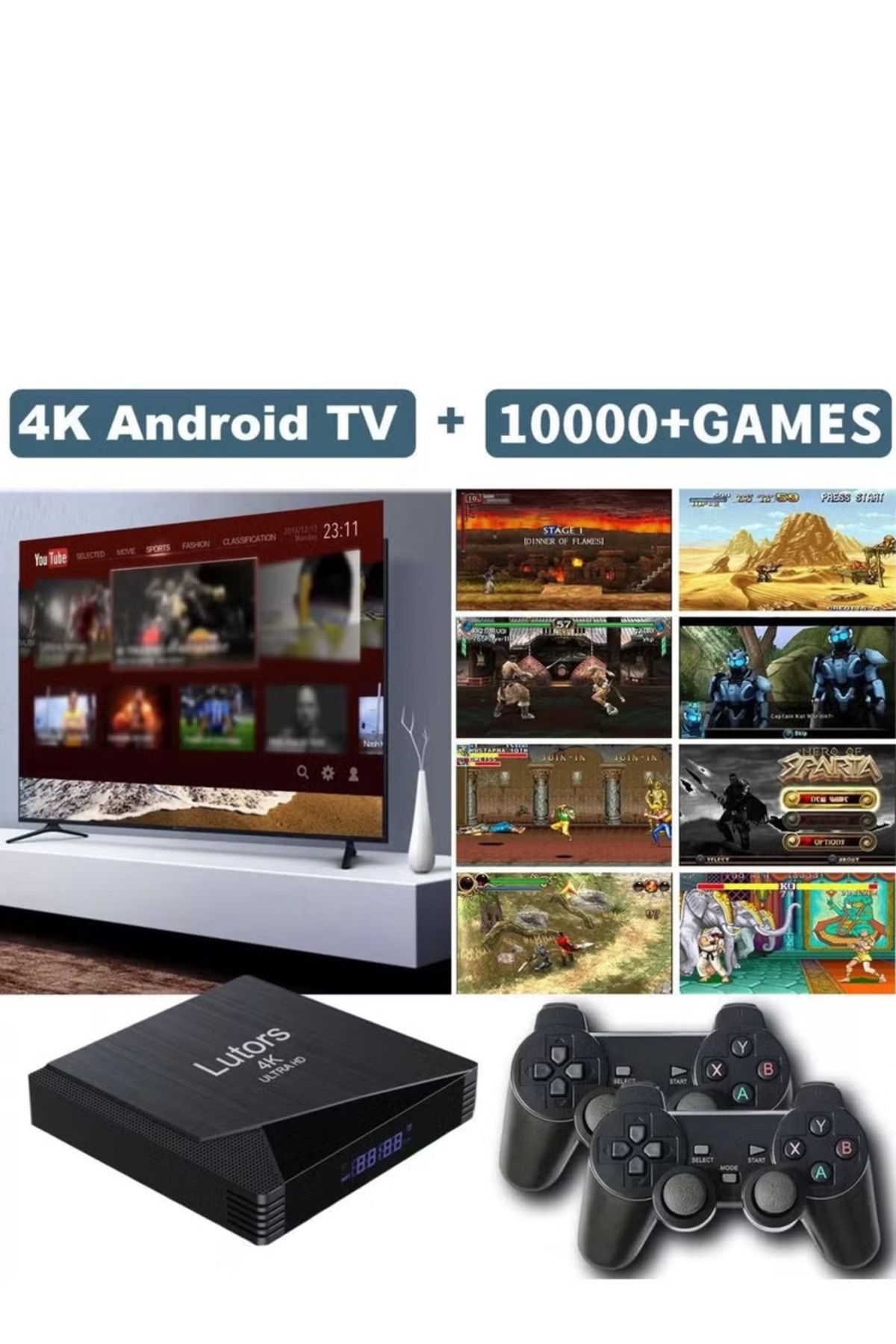 LUTROS-Wireless Game Controller – Ergonomic Gamepad with USB Receiver for PC, Android, and Console Gaming 4