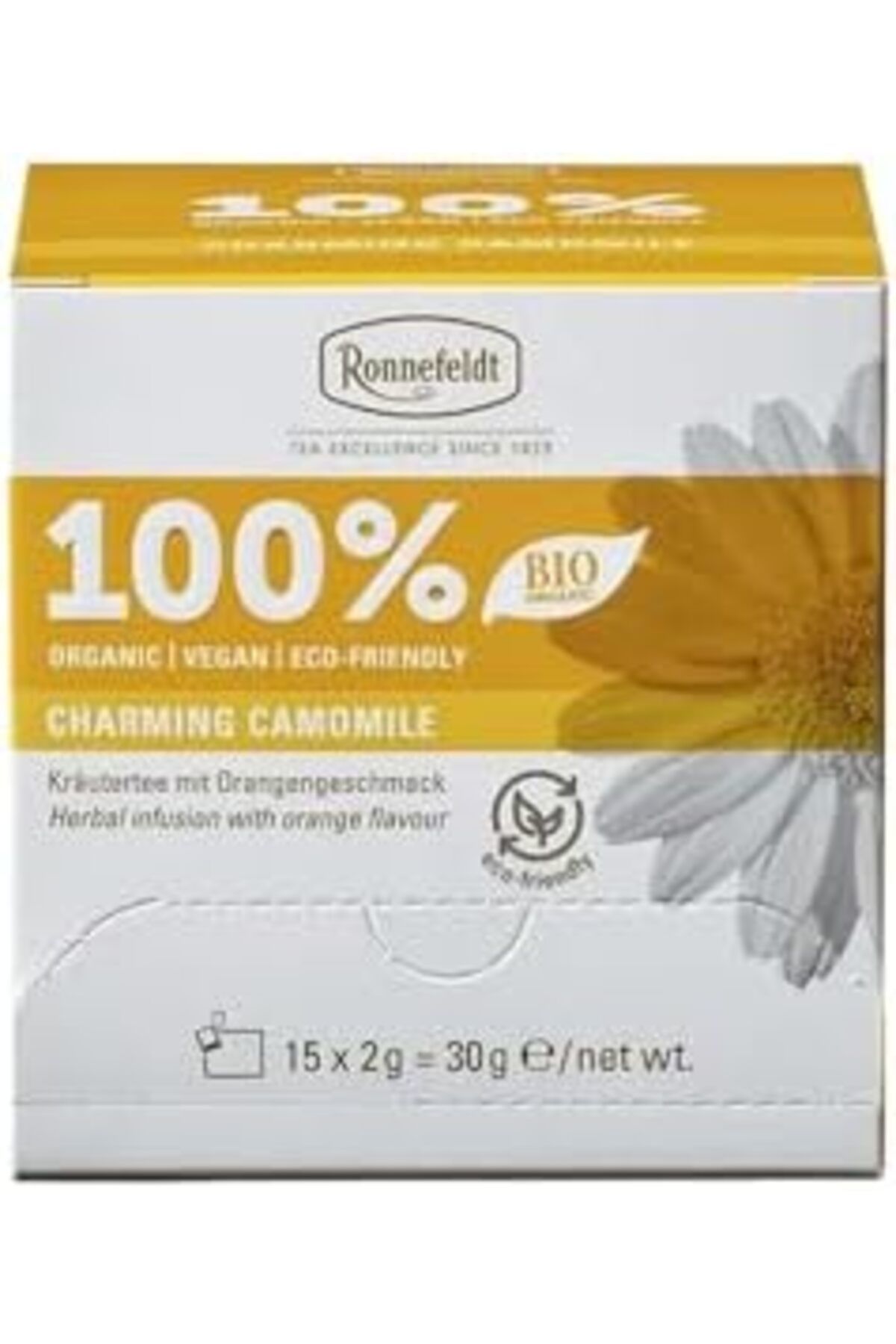 Ronnefeldt-Charming Camomile 100% Bio, Case of 8 Boxes | Each Box Contains 15 Tea Bags 1