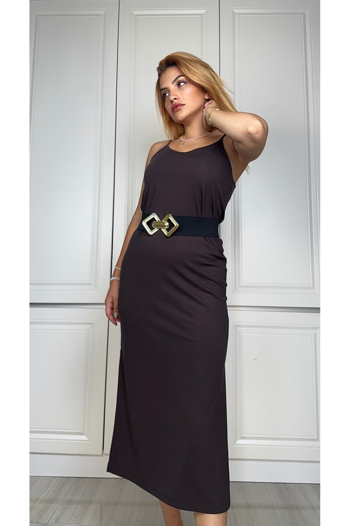 BEBE PLUS asklı elbise