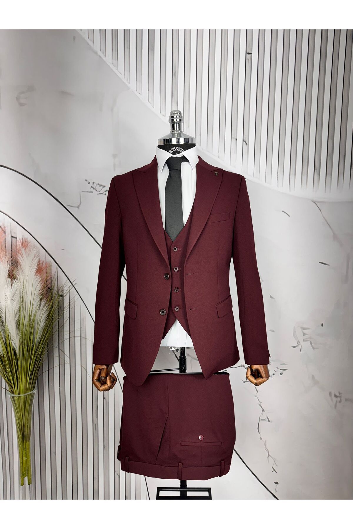 Dupont Slim Fit Çift Düğme Yelekli Takım Elbise