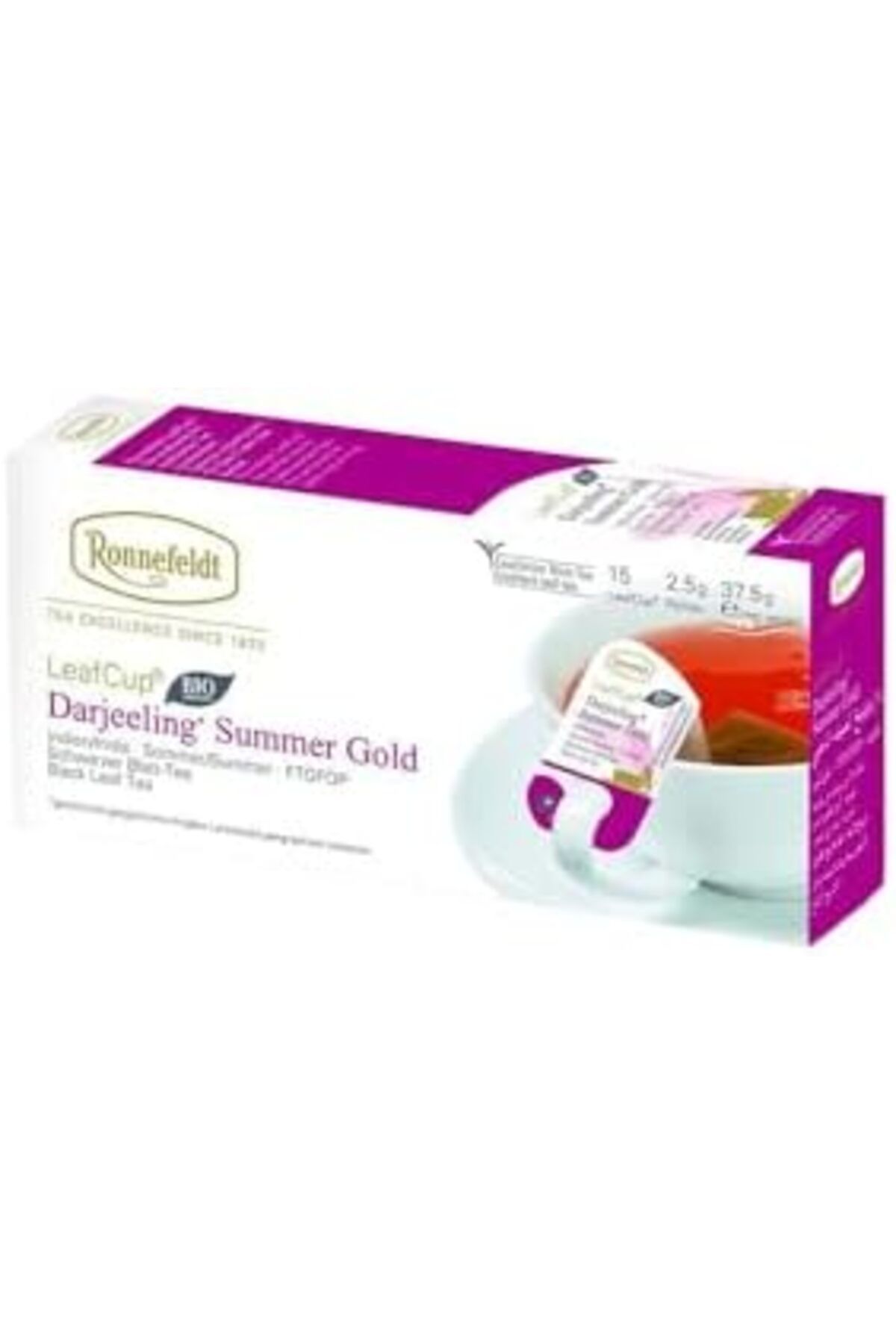 Ronnefeldt-Bio Darjeeling Summer Gold LeafCup, Case of 6 Boxes | Each Box Contains 15 Tea Bags 1