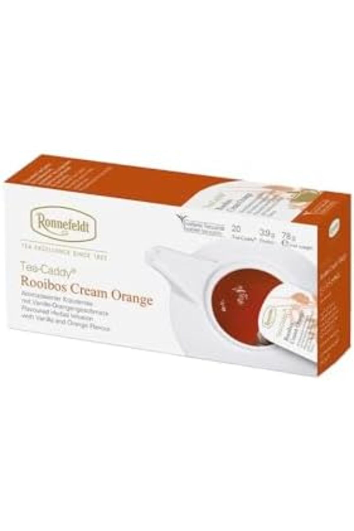 Ronnefeldt-Cream Orange Tea-Caddy, Case of 5 Boxes | Each Box Contains 20 Tea Bags 1