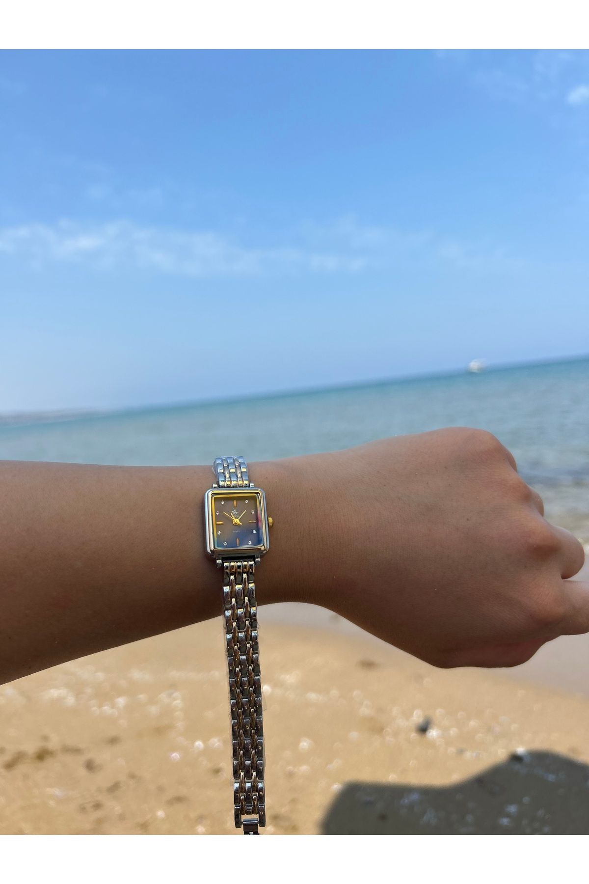 shop 2 RENKLİ DİKDÖRTGEN ZARİF KOL SAATİ