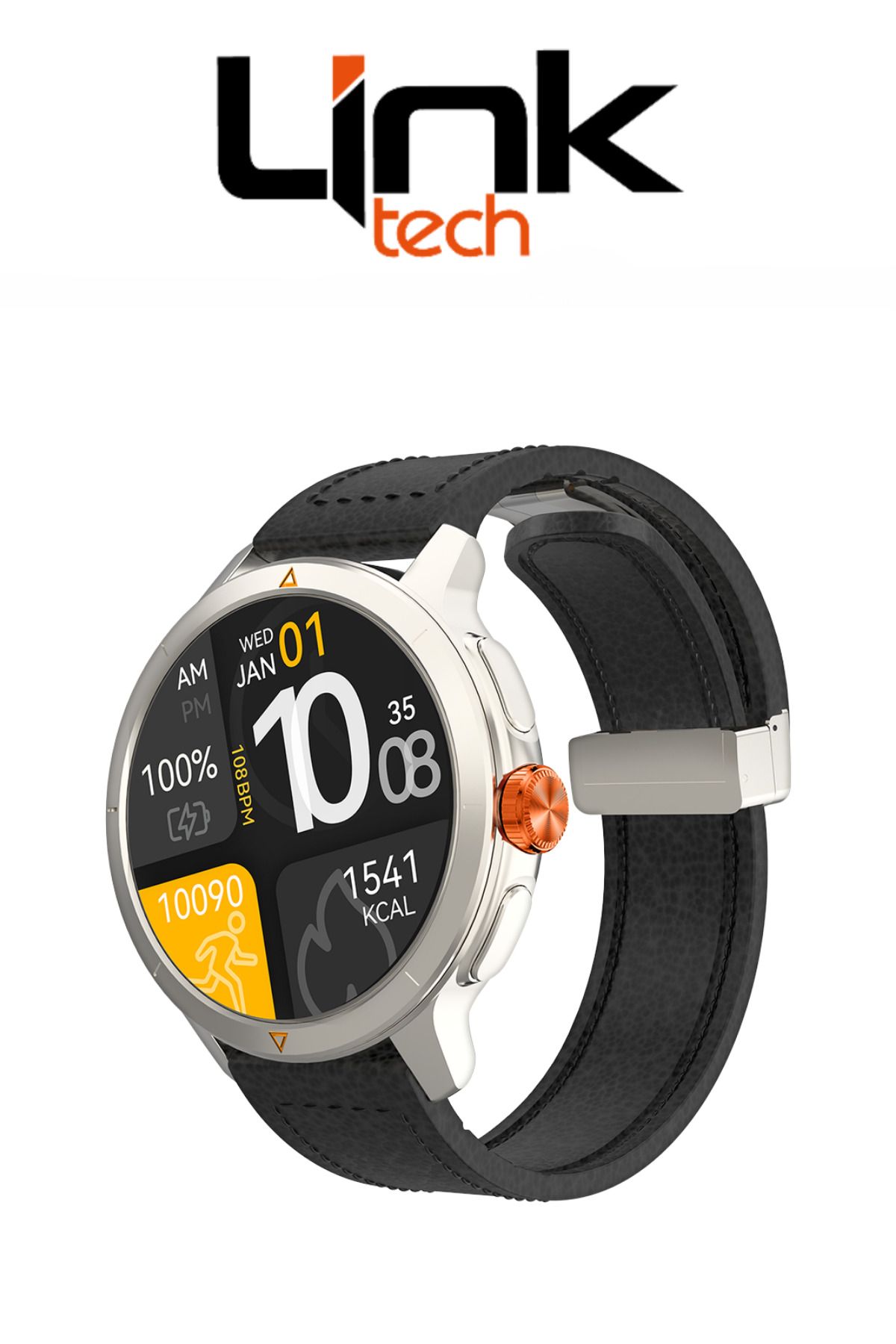 Linktech S110 Premium LT Watch 46mm GPS Süper Amoled 5ATM Suya Dayanıklı Akıllı Saat (KVK TÜRKİYE GARANTİLİ)