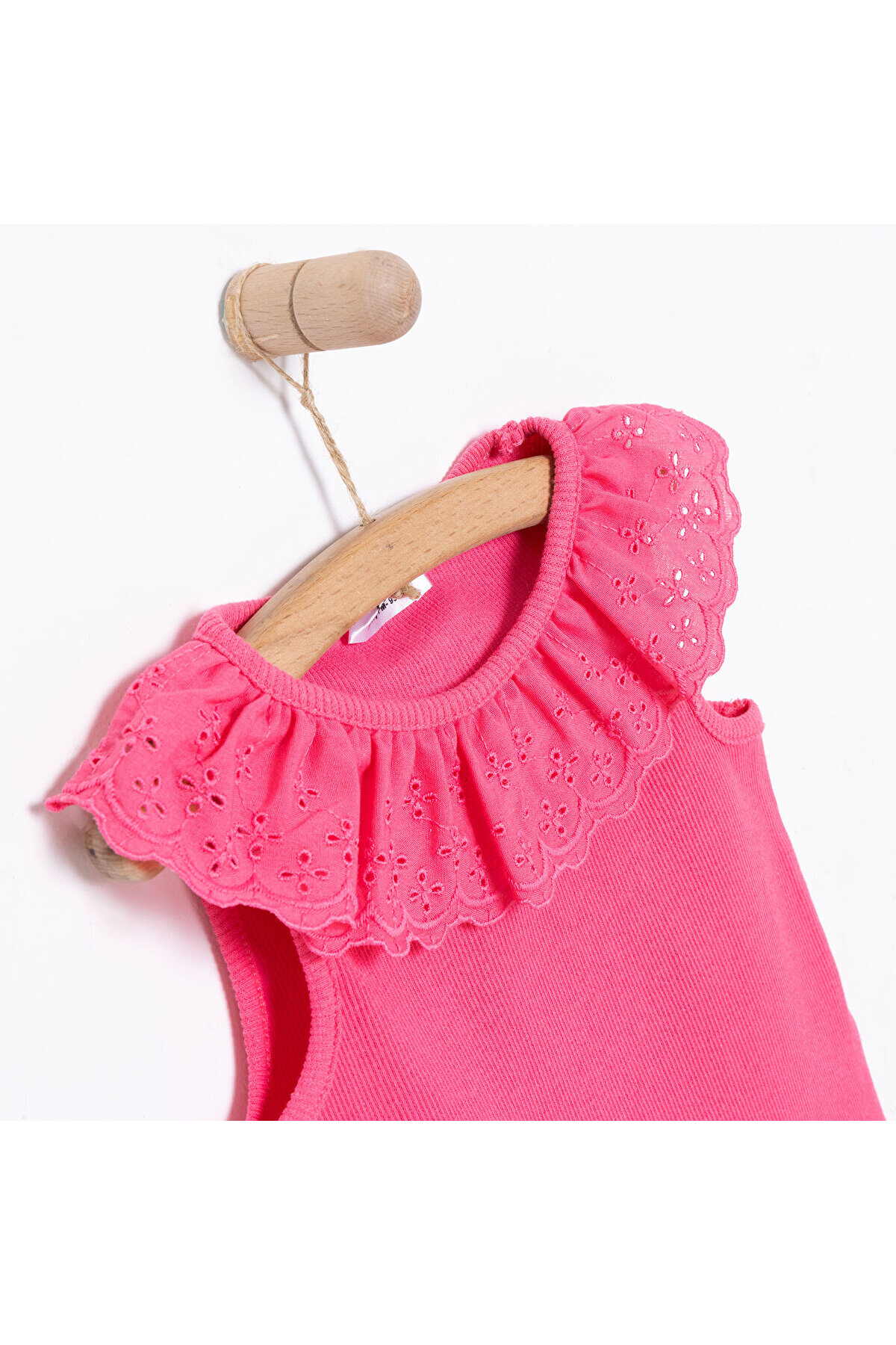 ebebek Hello Baby HelloBaby Kız Bebek Bluz Romantic Garden Bebe Yaka Atlet Kol Pembe fotoğrafı 3 (önizleme)