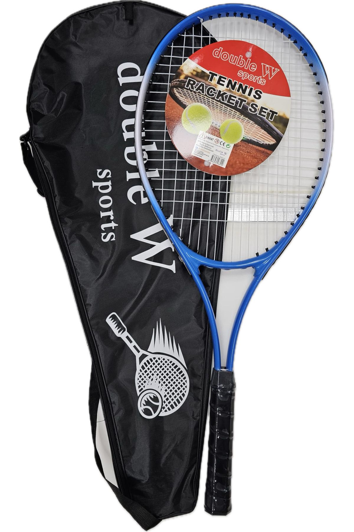 TUMBA'S Yetişkin 27 İnç Tek Parça Üretim 1 adet Kort Maç Tenis Raketi + Deluxe Kort Tenis Çantası