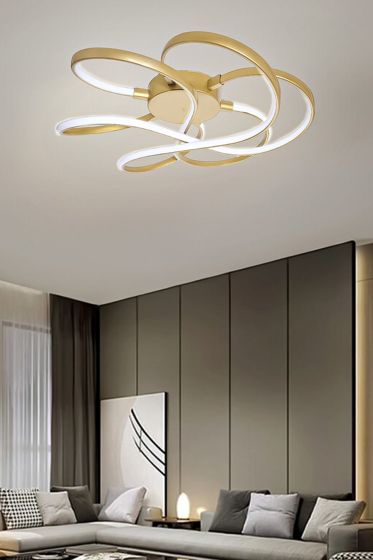 Fer Avize Oktopus Modern Tasarım Dekoratif Enerji Tasarruflu Led Aivze Oturma Odası Yatak Odası Mutfak