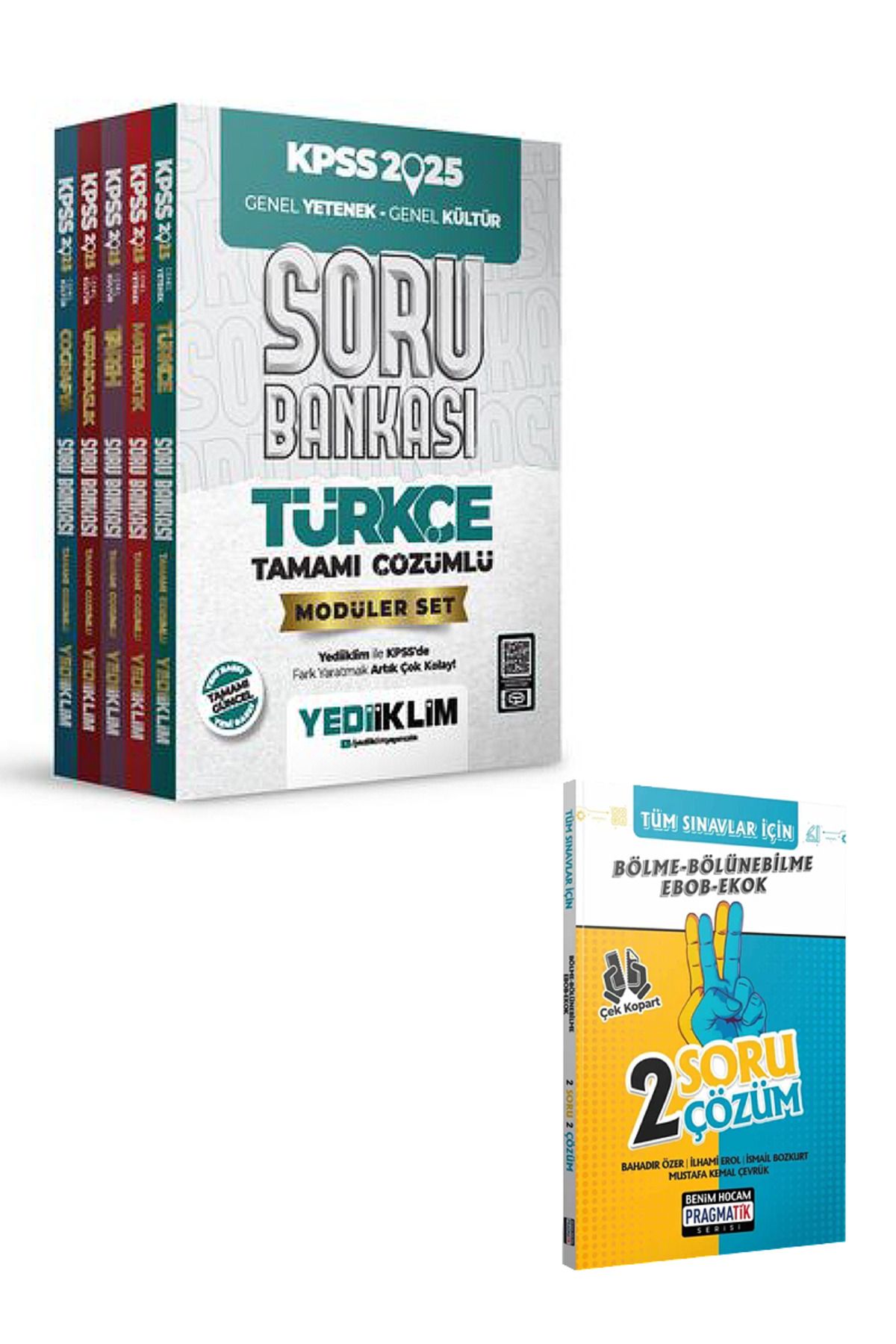 Yediiklim Yayınları KPSS 2025 Genel Yetenek Genel Kültür Soru Bankası Modüler+ 2Soru 2Çözüm Bölme Bölünebilme EBOB EKOK