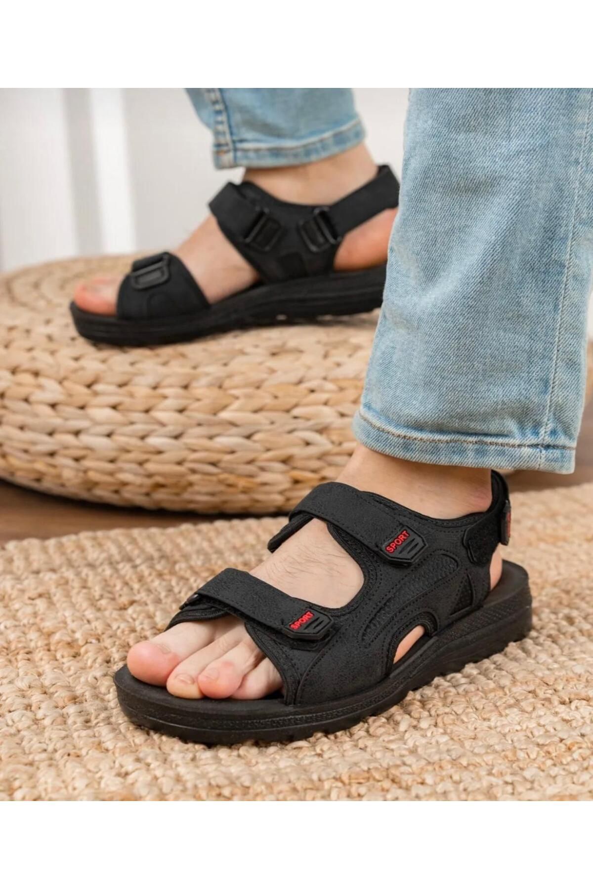 SAMURSPOR Ortopedik Anatomik Cırtlı Unisex Sandalet