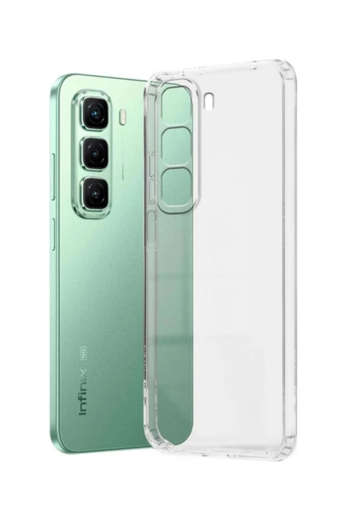 foxpower Infinix Hot 50 Pro Plus 4G Şeffaf Kılıf 0.2mm Şeffaf Silikon