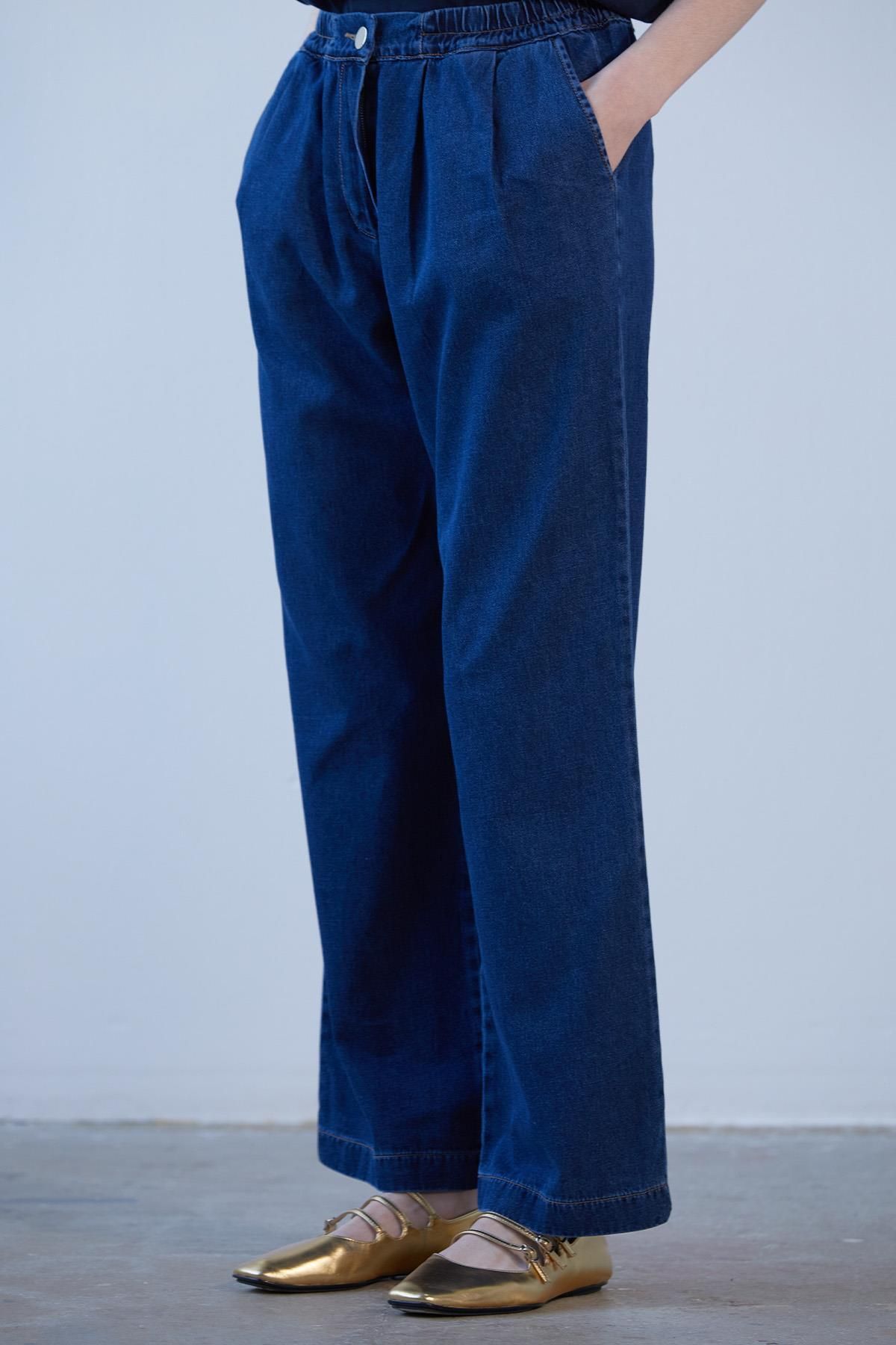 Hilay PALAZZO KOT PANTOLON LACİVERT