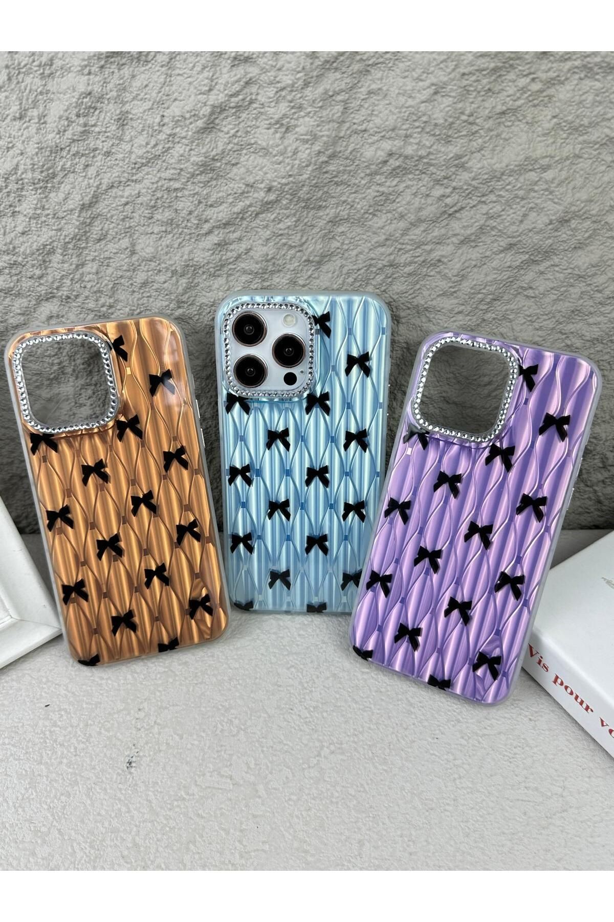 ZETT iphone 13 PRO MAX uyumlu Fiyonk Desenli Sararmaz Sert Mika Premium Kalite Telefon Kılıfı Arka Kapak
