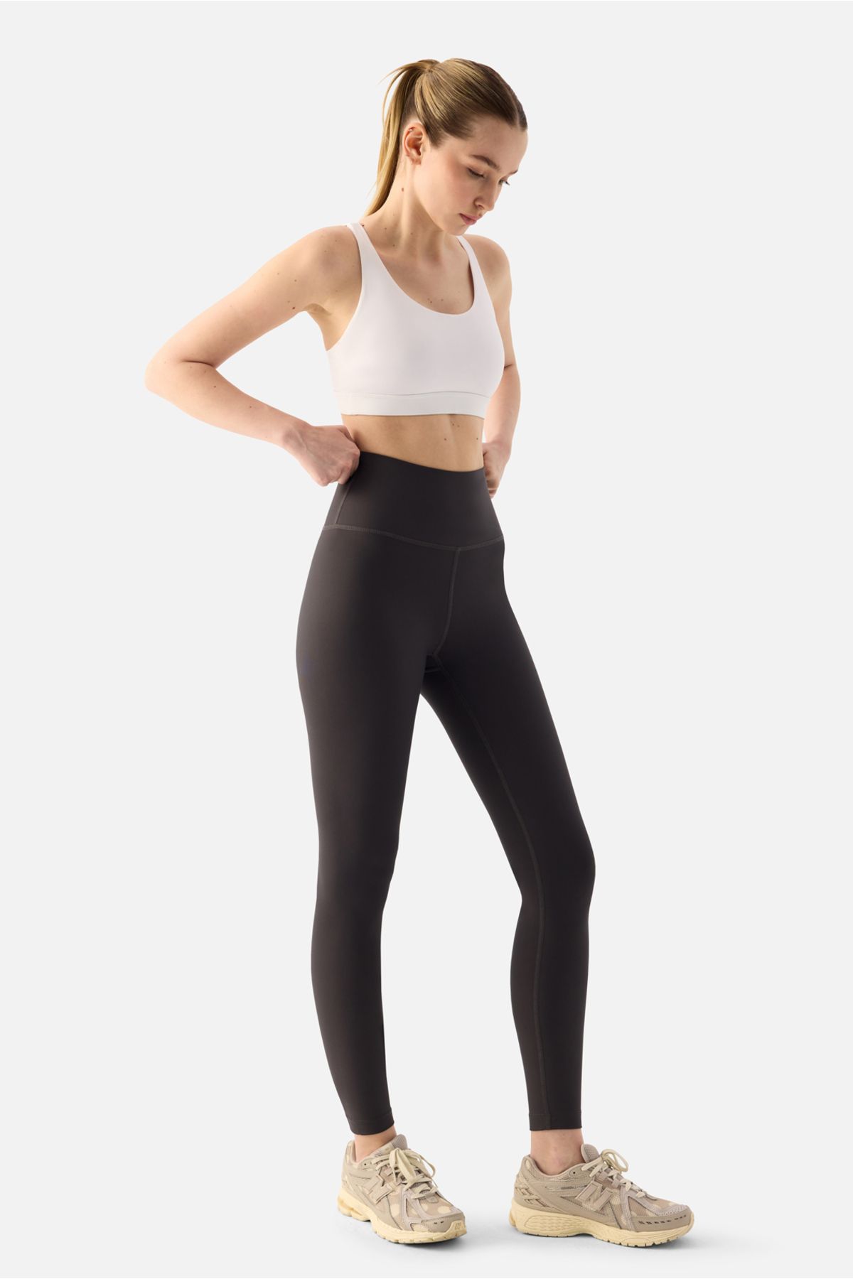 Superstacy-Liora High Waist Soft 7/8 Smoked Sports Leggings 2