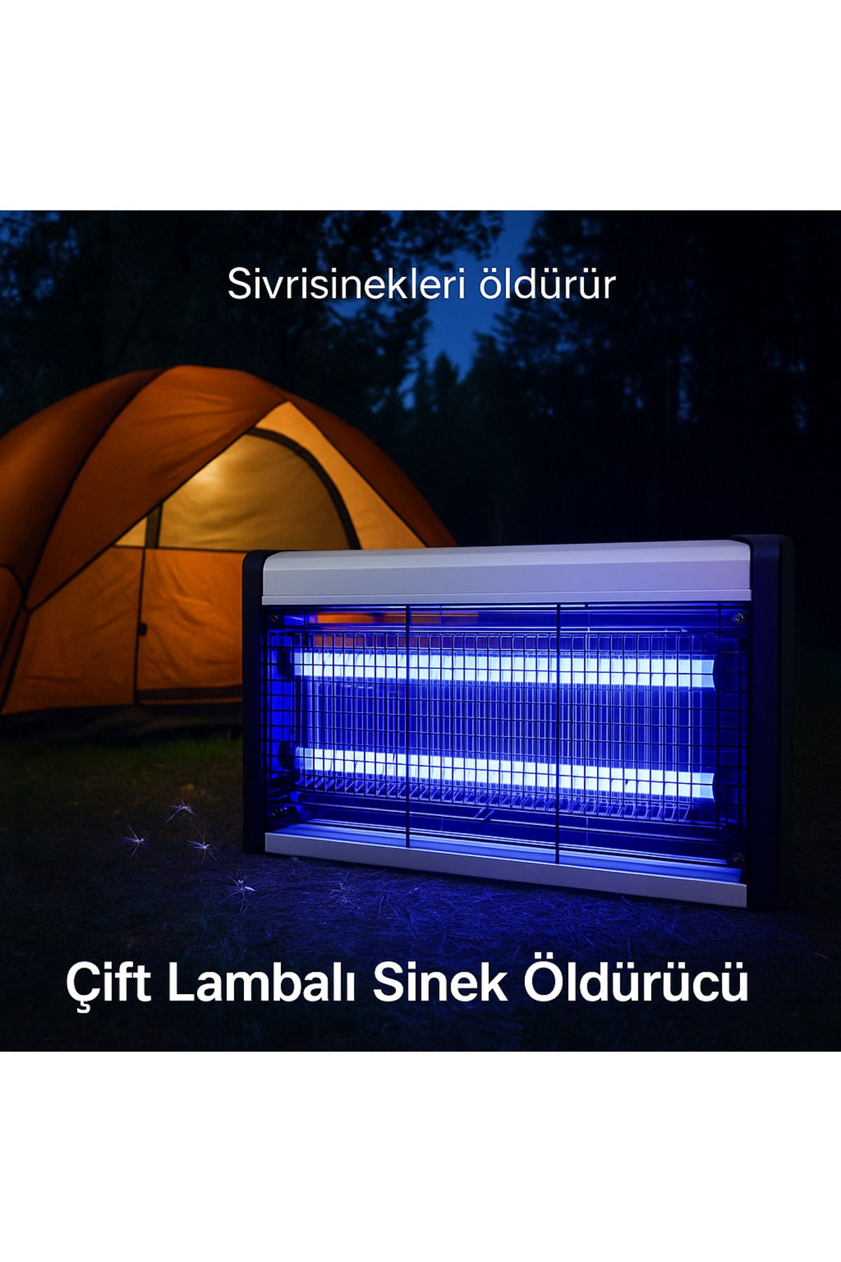 SMAYLİNG Elektrikli UV Işıklı Sinek ve Haşere Öldürücü | 38 cm x 26,5 cm | Sessiz ve Etkili Koruma