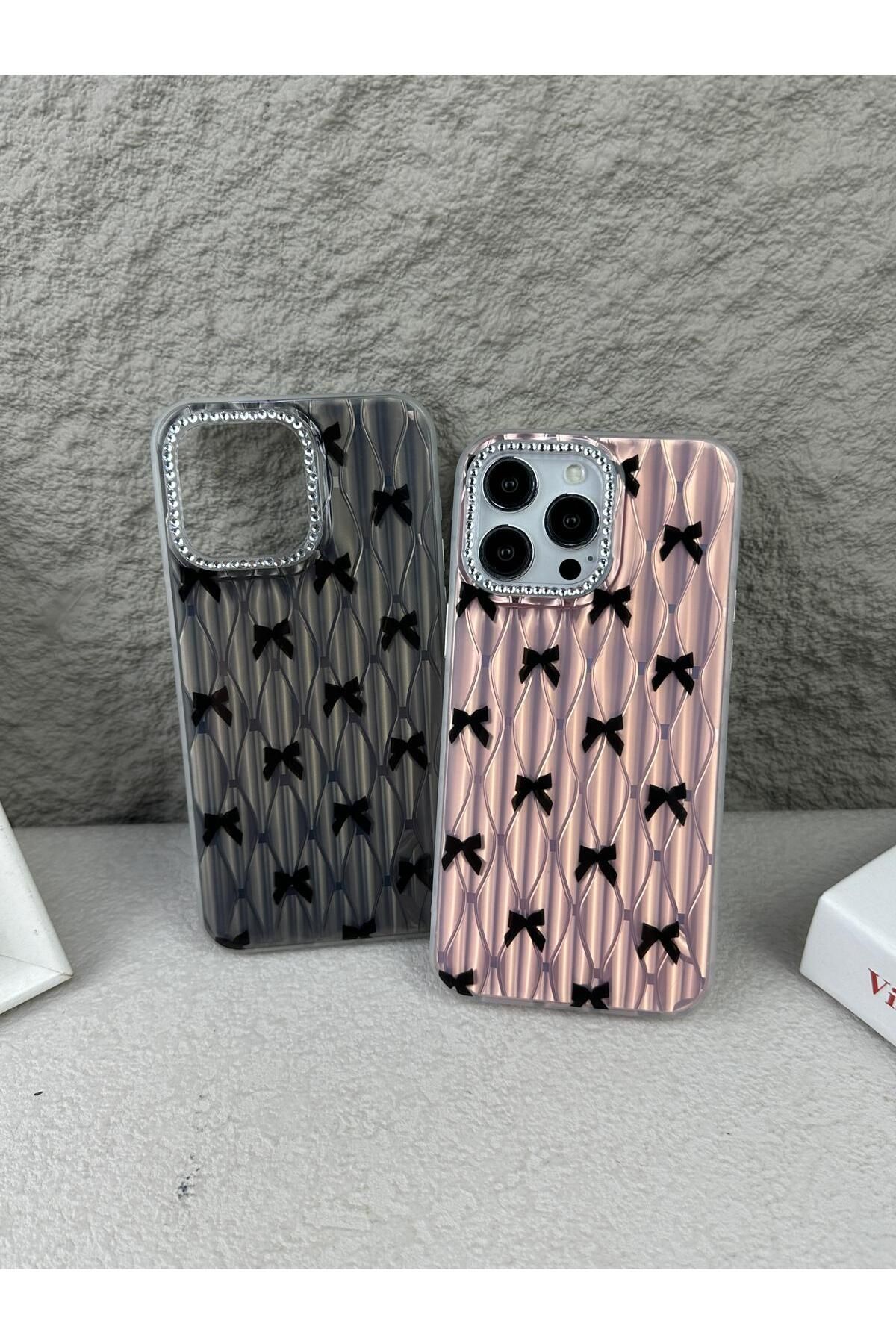 ZETT iphone 13 uyumlu Fiyonk Desenli Sararmaz Sert Mika Premium Kalite Telefon Kılıfı Arka Kapak