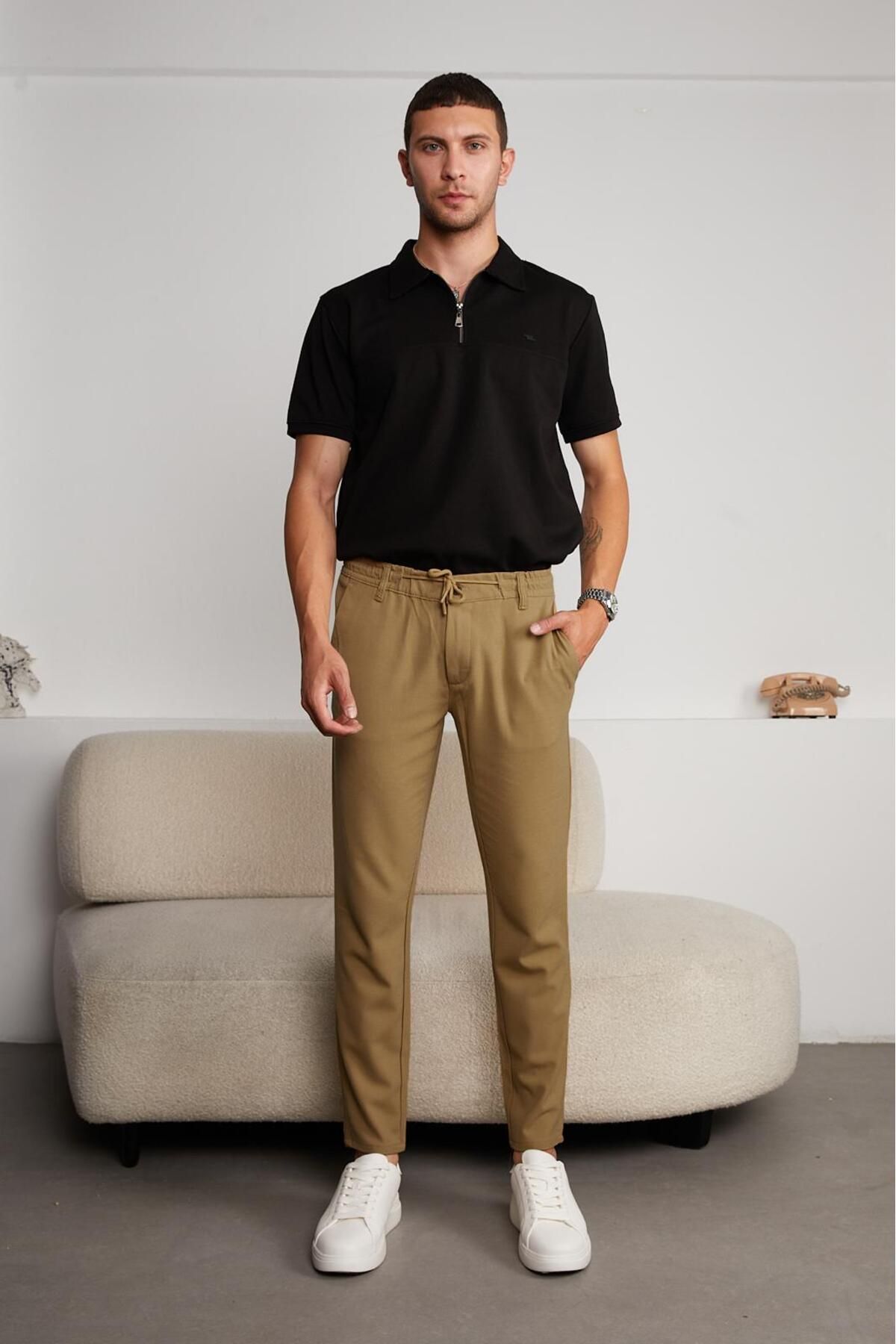 HA-KA GİYİM Jogger Pantolon Lastikli Bel Likralı Kordonlu Slim
