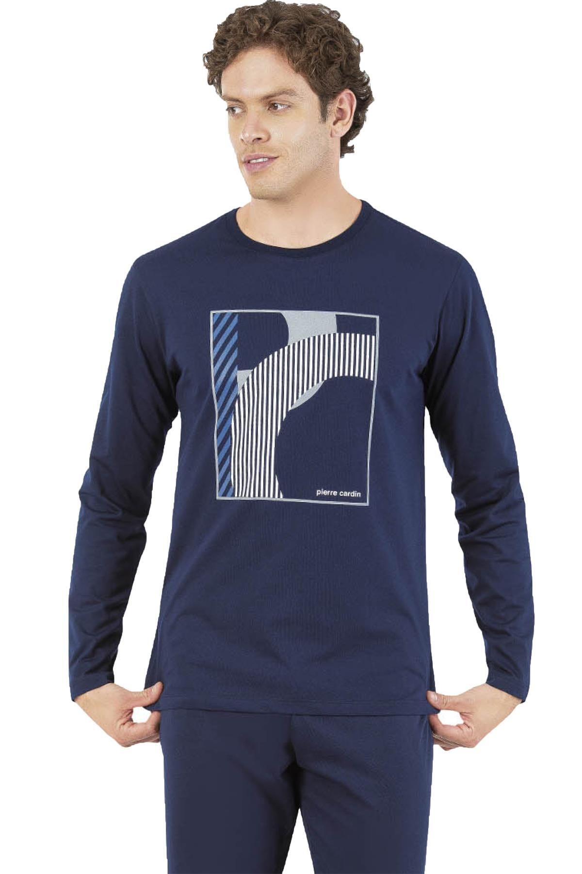 Pierre Cardin %100 Pamuklu Mevsimlik Baskılı Erkek Pijama Takım