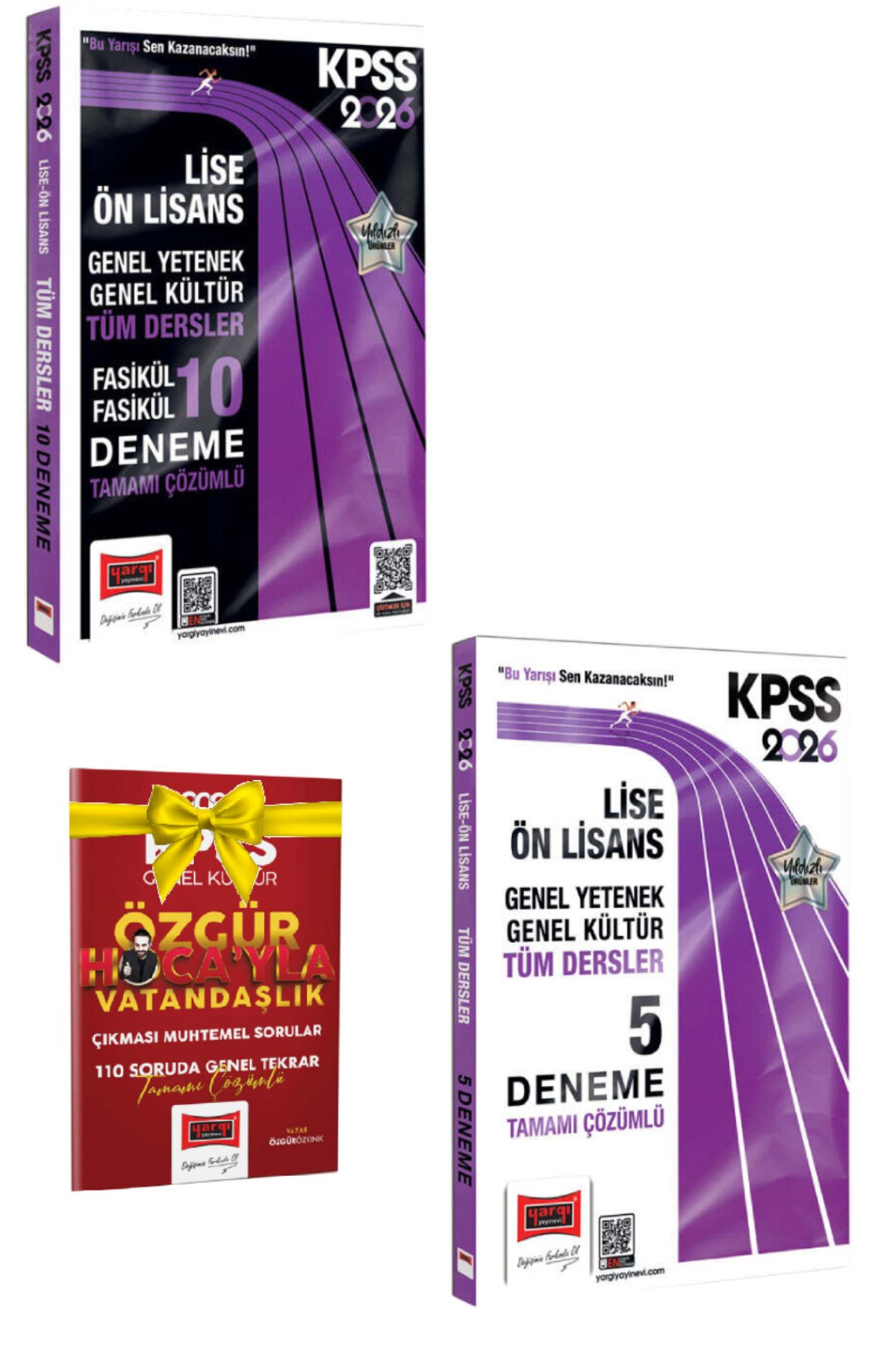 Yargı Yayınları 2026 Yargı KPSS Lise Ön Lisans 10 Deneme+2026 Yargı KPSS Lise Ön Lisans 5 Deneme+Hediye