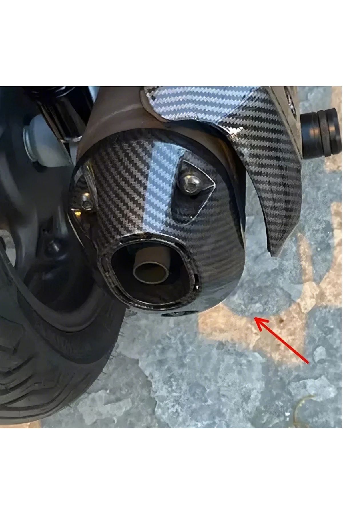 MotoExpress Honda PCX 125 2021-2025 Egzoz Kapağı Ucu Karbon