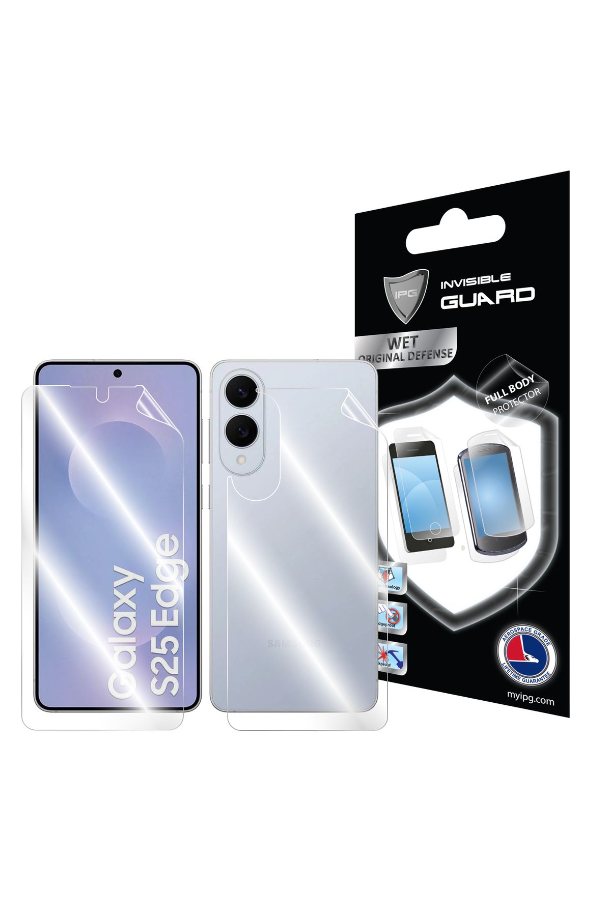 Ipg Samsung Galaxy S25 Edge için IPG Hydrogel Tam Kaplama (Ekran ve Arka Koruma)