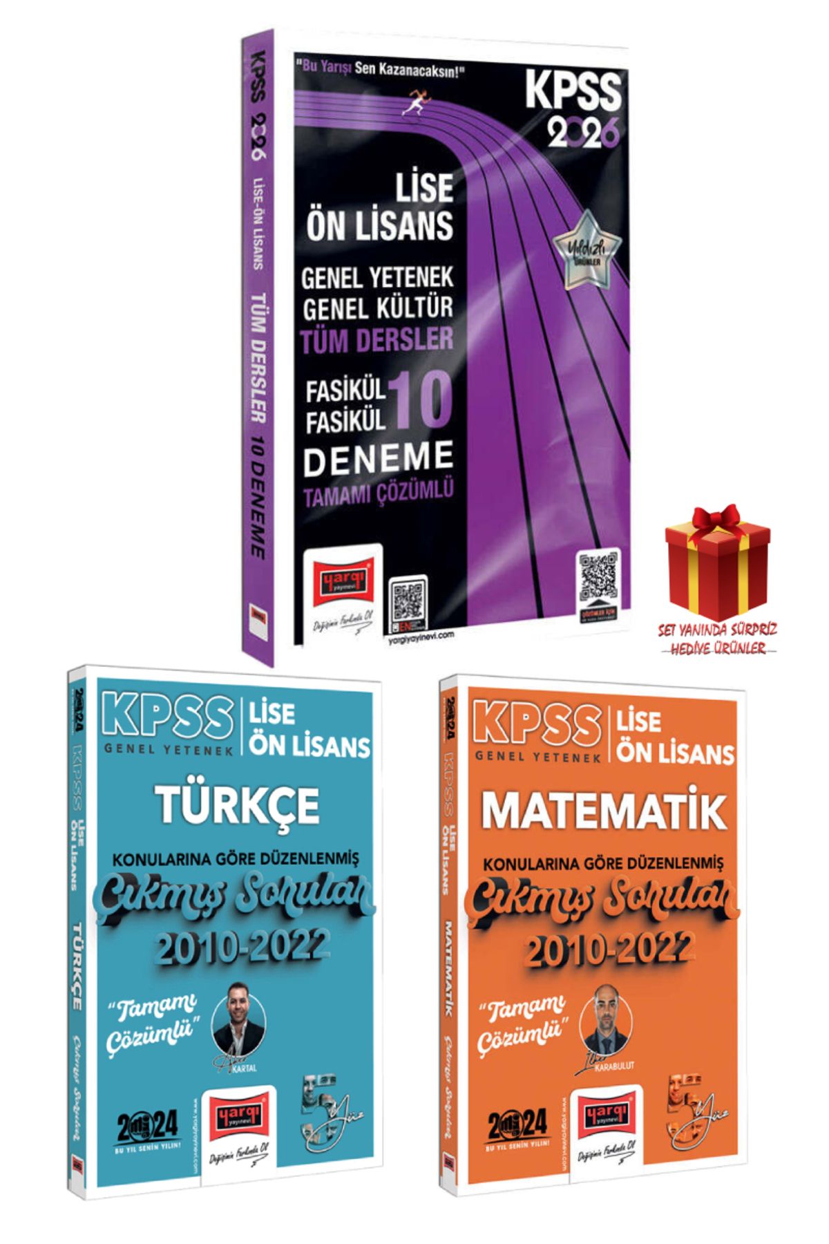 Yargı Yayınları 2026 Yargı KPSS Lise Ön Lisans Deneme+Lise Ön Lisans Türkçe Matematik Çıkmış Sorular+Hediye
