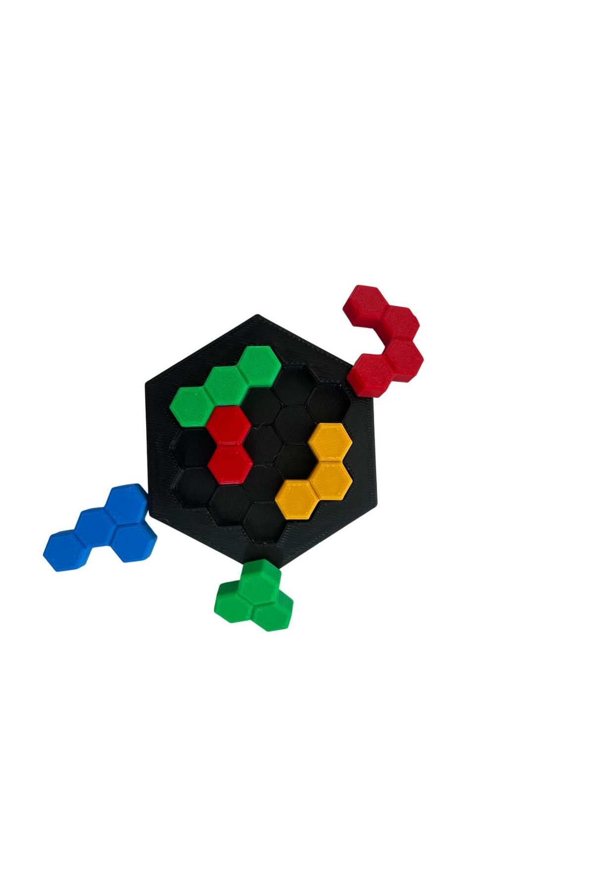 OEMPLUS 3x3 Hex Puzzle – Küçük Boy Renkli Zeka Oyuncağı | Ekransız Aktivite