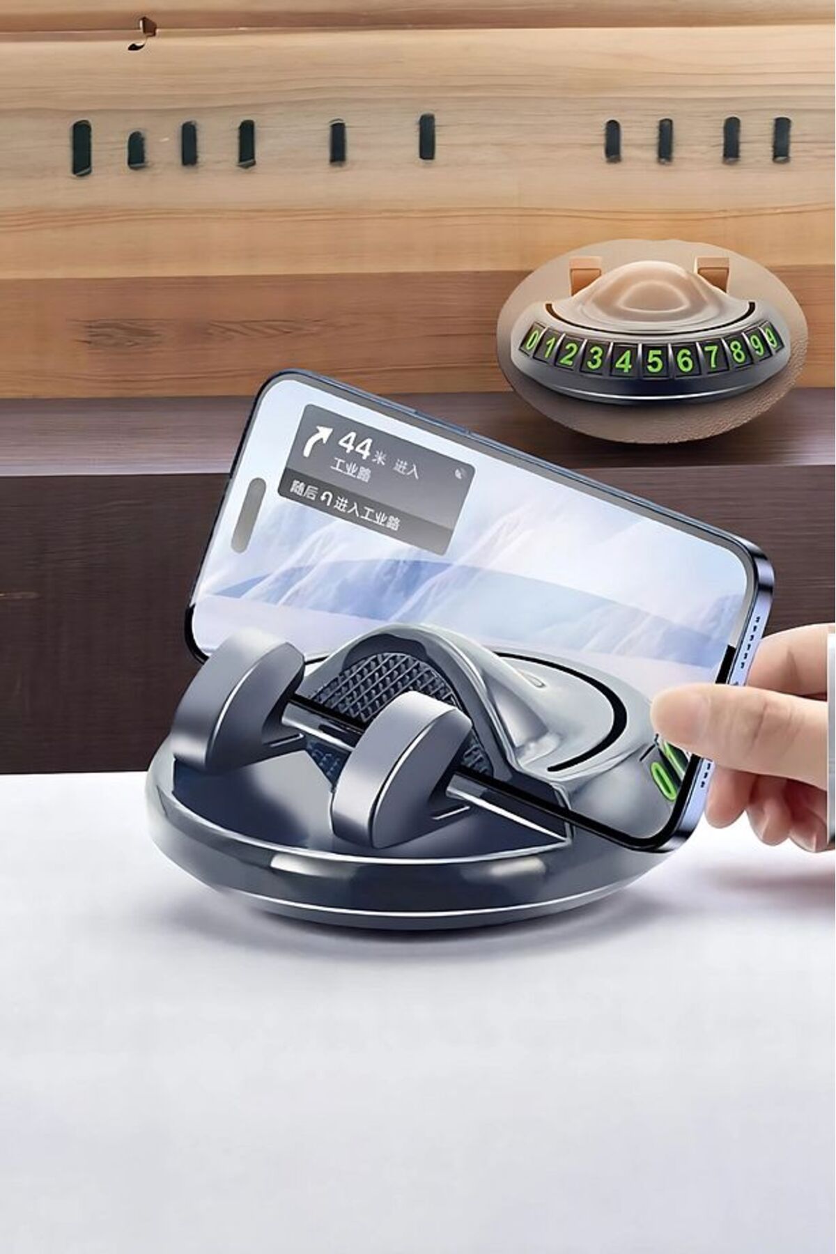satior Numaratörlü 360 Dönebilen Premium Araba Araç Içi Telefon Tutacağı Yapışkanlı Araba Telefon Tutucu