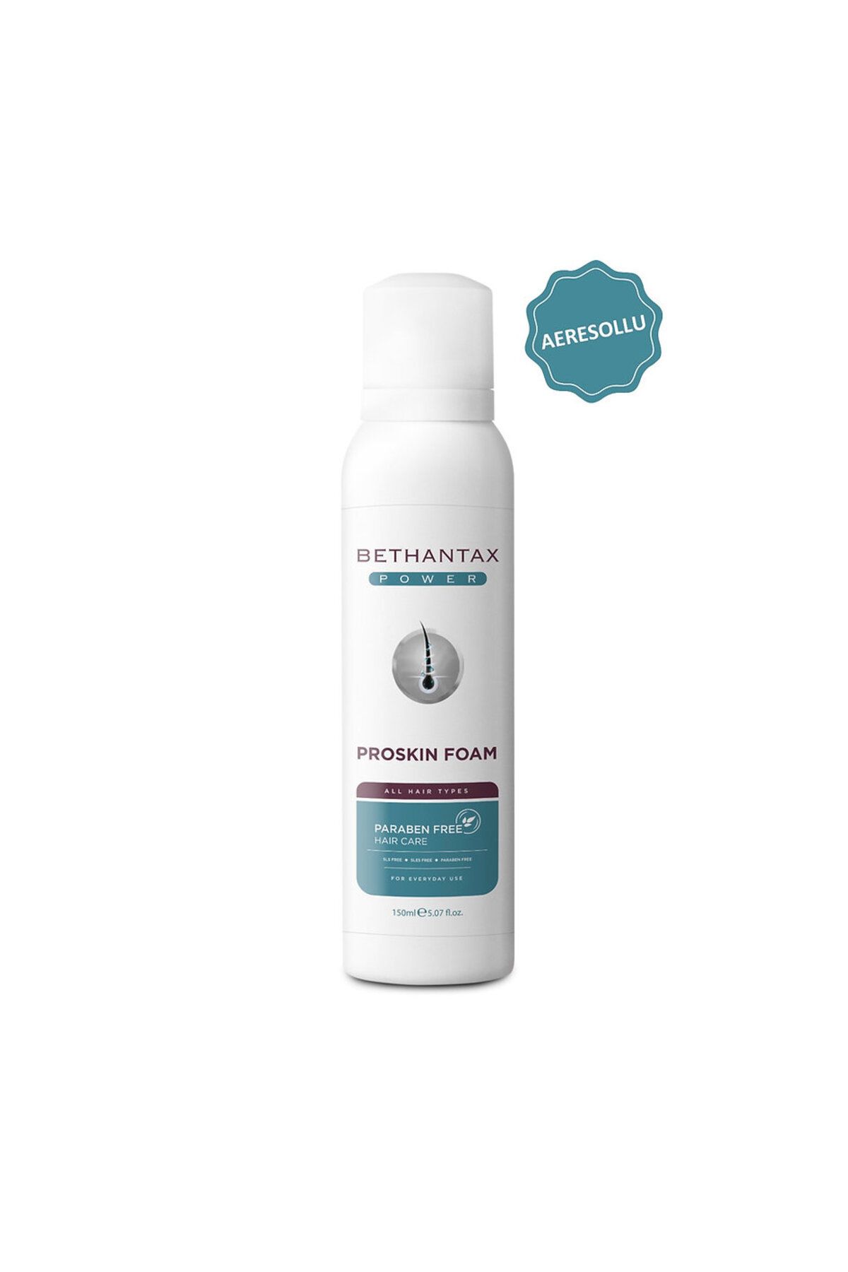 bethantax power Proskin Foam Aerosollü Sprey 150 ml | Saç Derisi İçin Dökülme Karşıtı Bakım Köpüğü